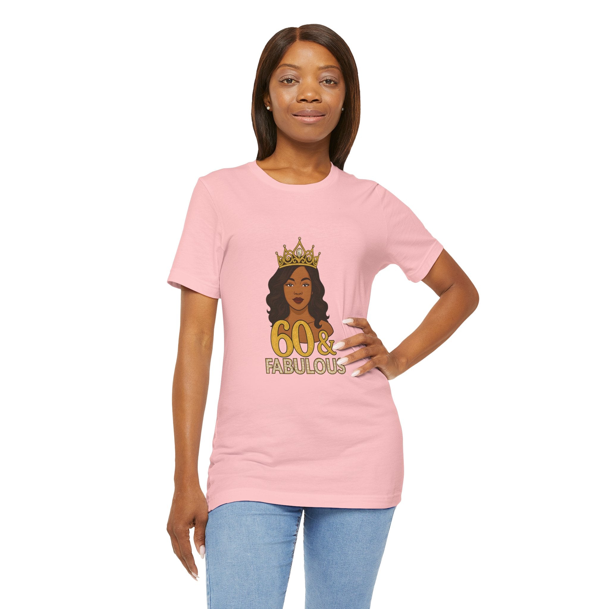 60 & Fabulous Unisex Tee, Birthday Gift Tee, Women's Celebration Shirt, Fun Milestone Birthday Apparel, Perfect for 60th Birthday Party