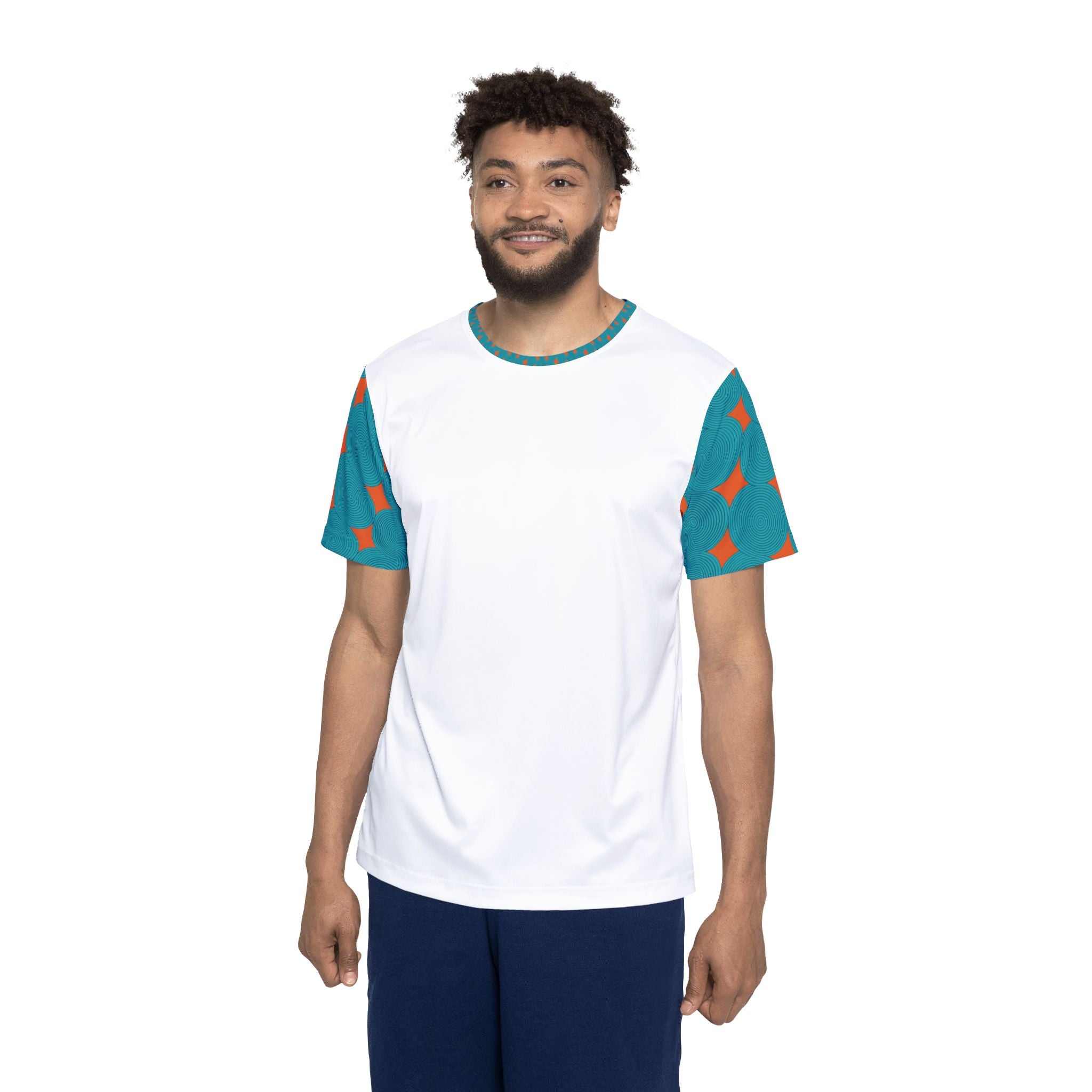Vibrant Men's Sports Jersey, Athletic Wear, Casual Fashion, Game Day Apparel, Gym Top, Unique Sports Tee