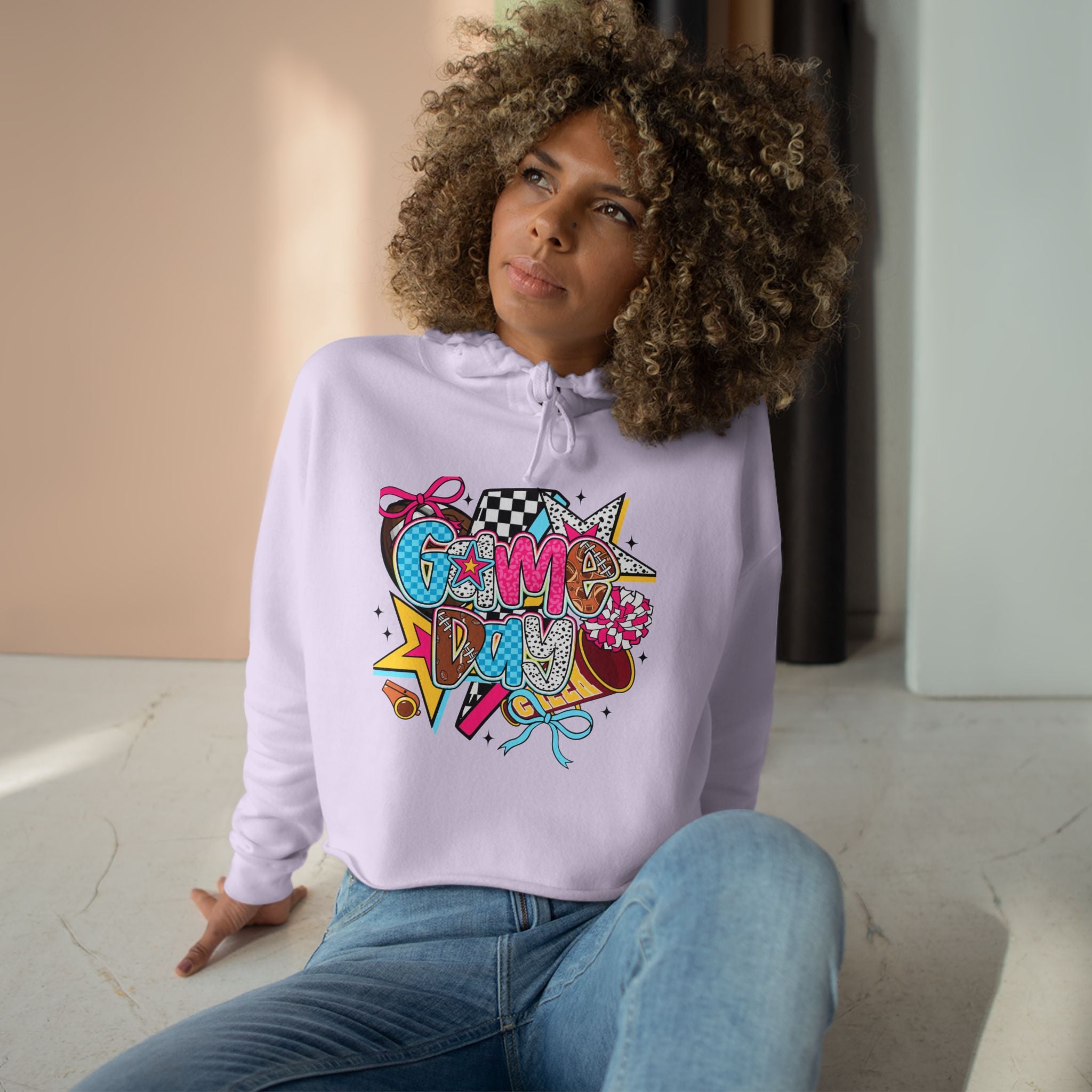 Colorful Graphic Crop Hoodie | Trendy Streetwear, Fall Fashion, Casual Wear, Gift for Gamers, Festival Clothes