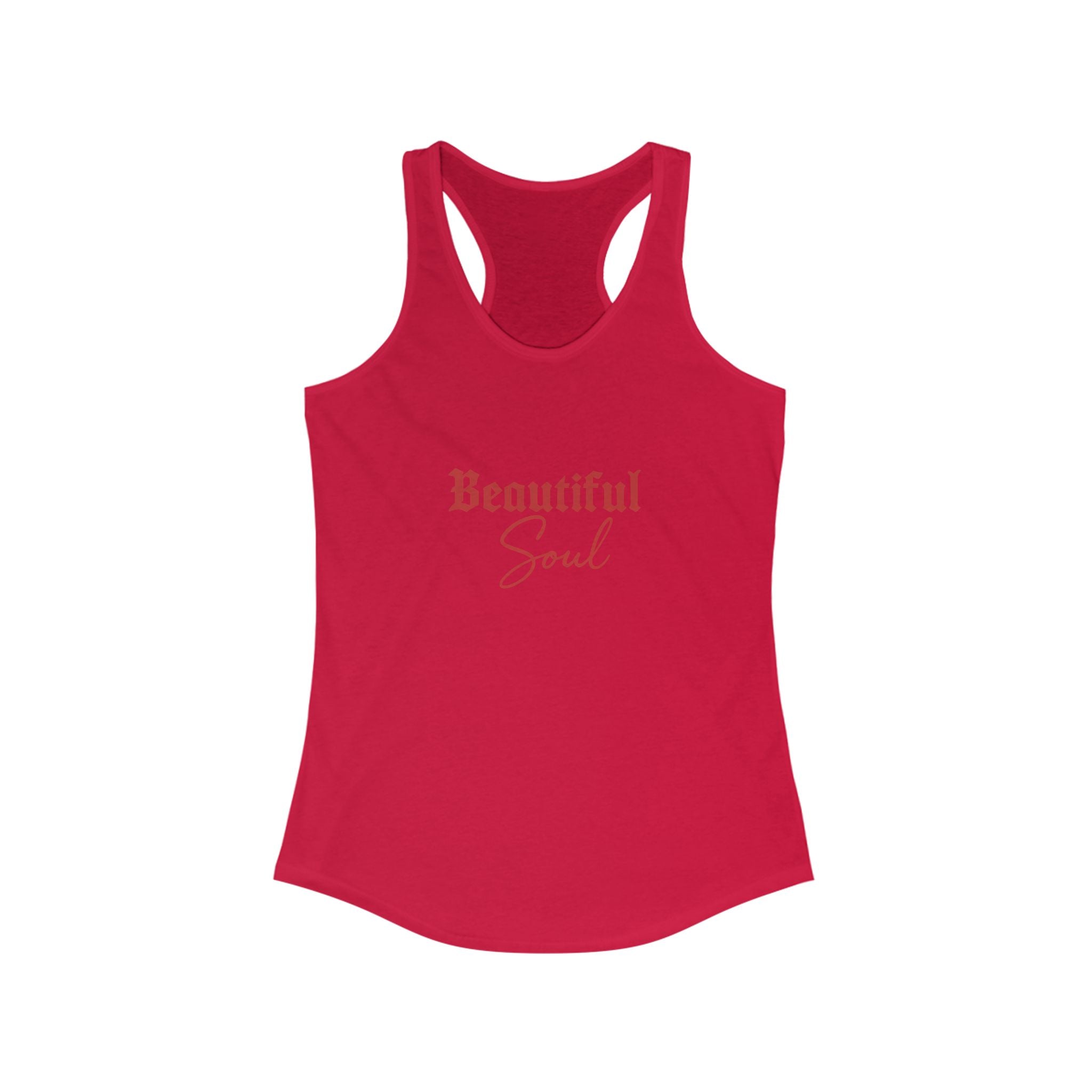 Beautiful Soul Women's Racerback Tank Top - Summer Fashion, Fitness Top, Yoga Wear, Inspirational Gift, Casual Tee