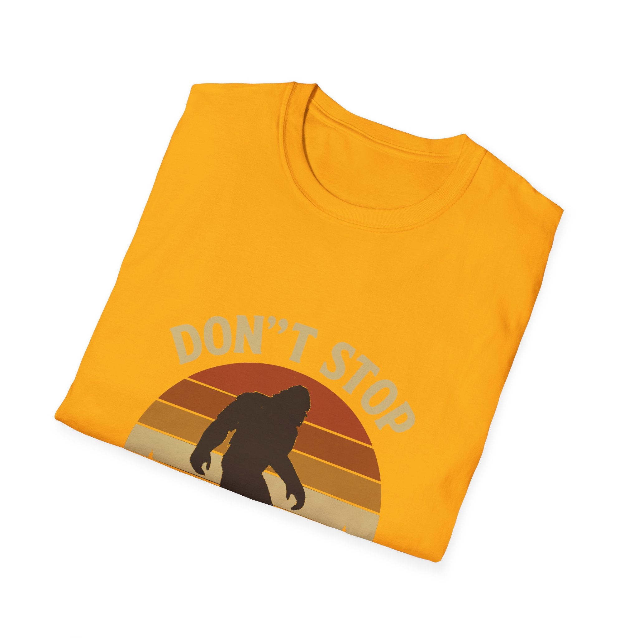 Don't Stop Believin' Unisex Softstyle T-Shirt, Inspirational Tee, Music Lover Gift, Motivational Shirt, Retro Graphic Top