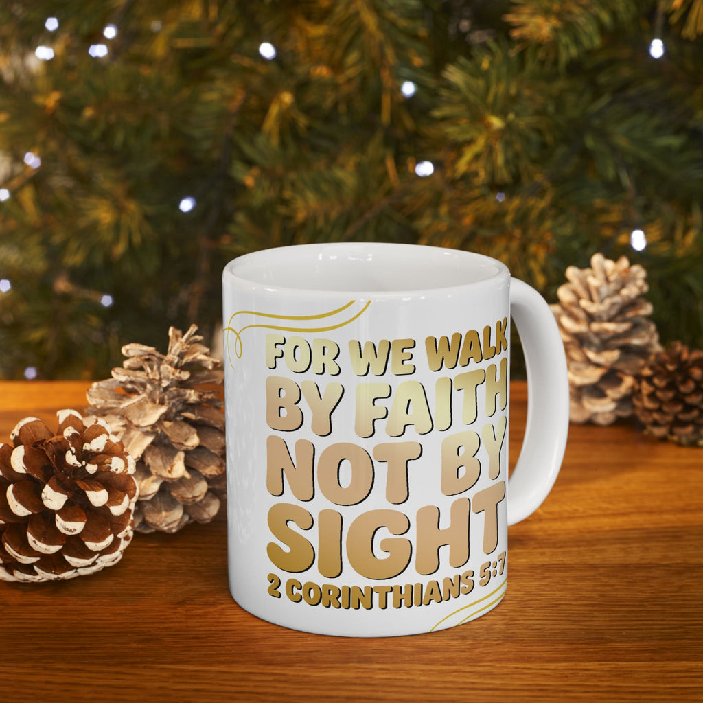 Faith-Inspired Ceramic Mug, Inspirational Coffee Cup for Daily Motivation, Bible Verse Gift, Christian Home Décor, Scripture Mug