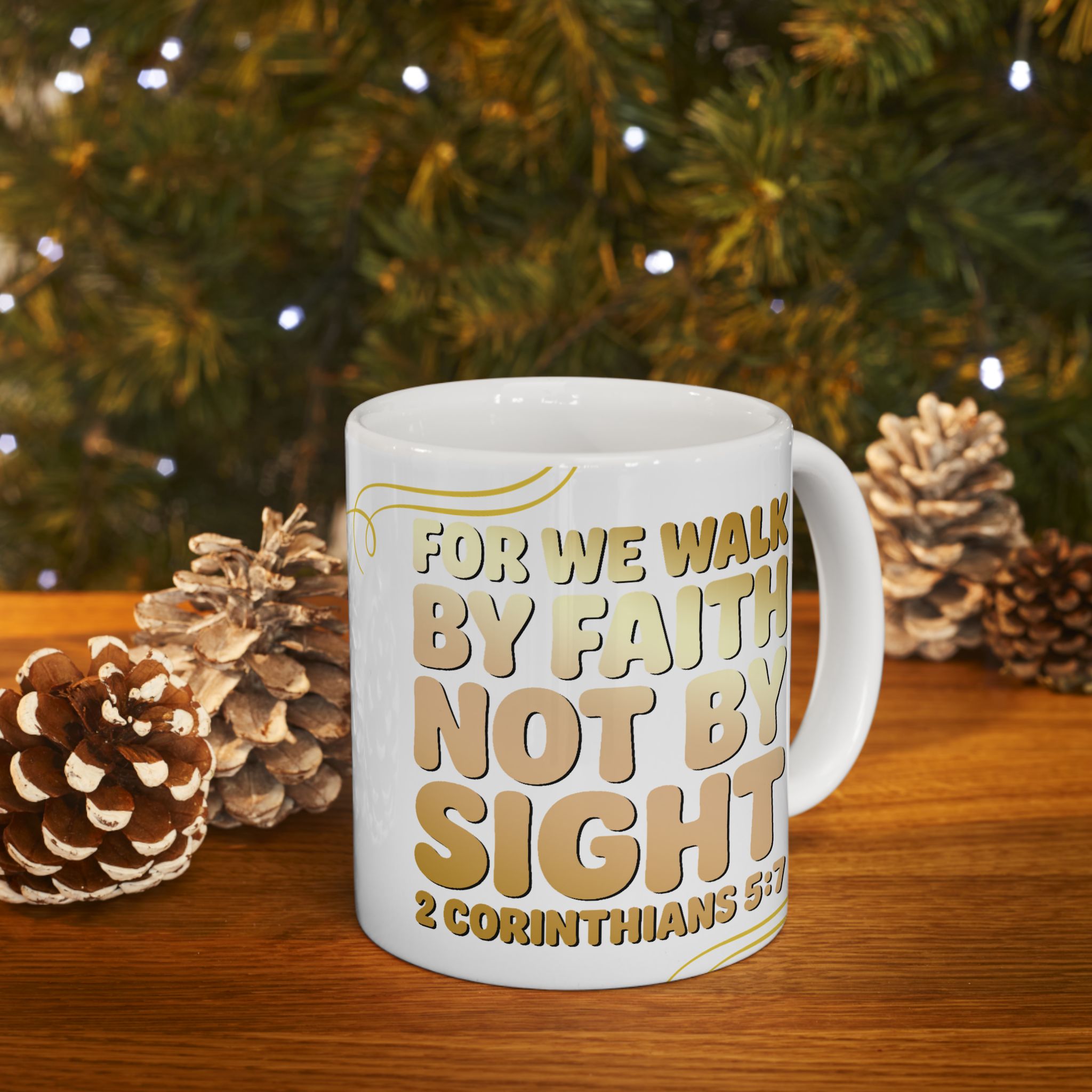 Faith-Inspired Ceramic Mug, Inspirational Coffee Cup for Daily Motivation, Bible Verse Gift, Christian Home Décor, Scripture Mug