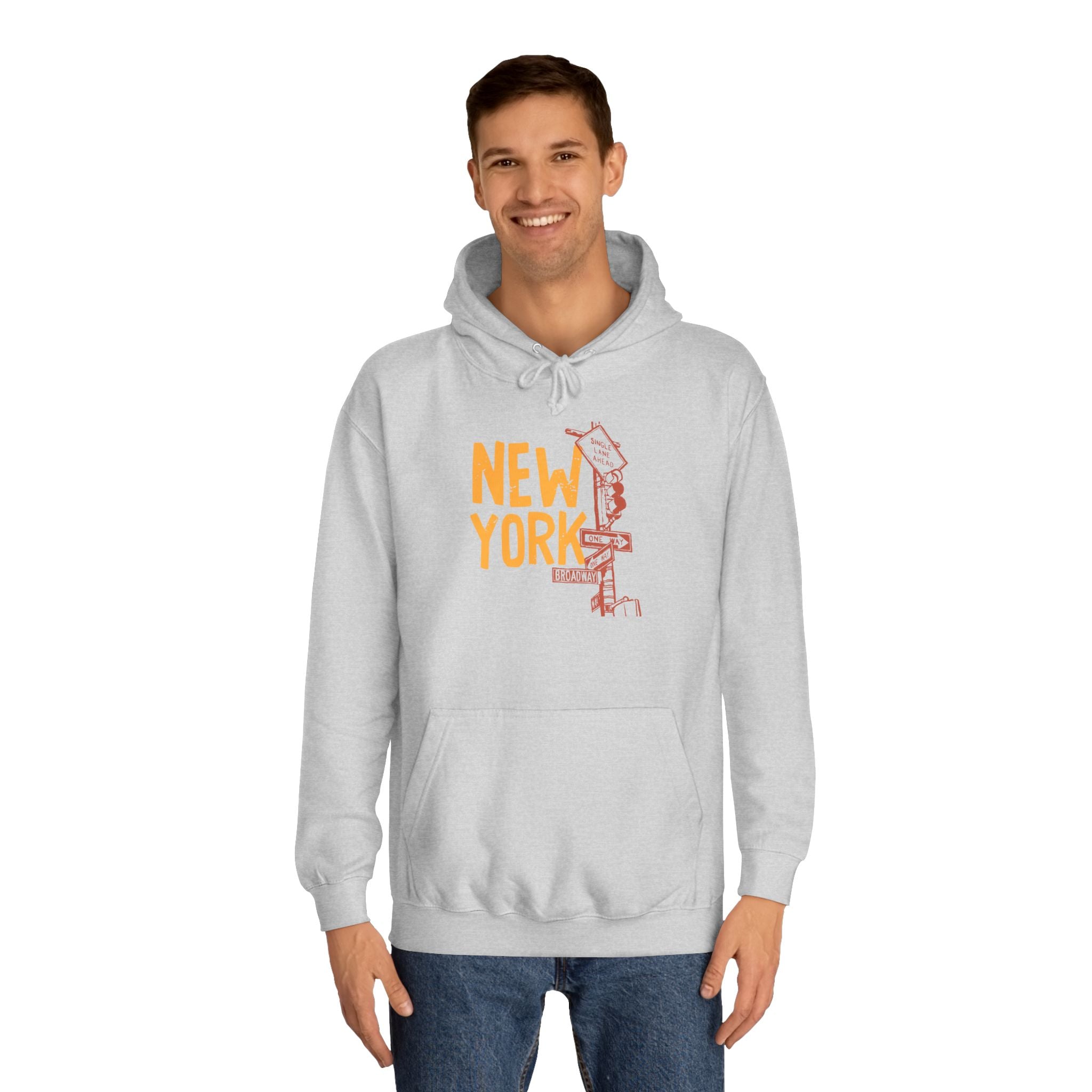 New York College Hoodie, Unisex Casual Sweatshirt, Urban Apparel, Gift for Students, Perfect for College Life, Travel Outfit
