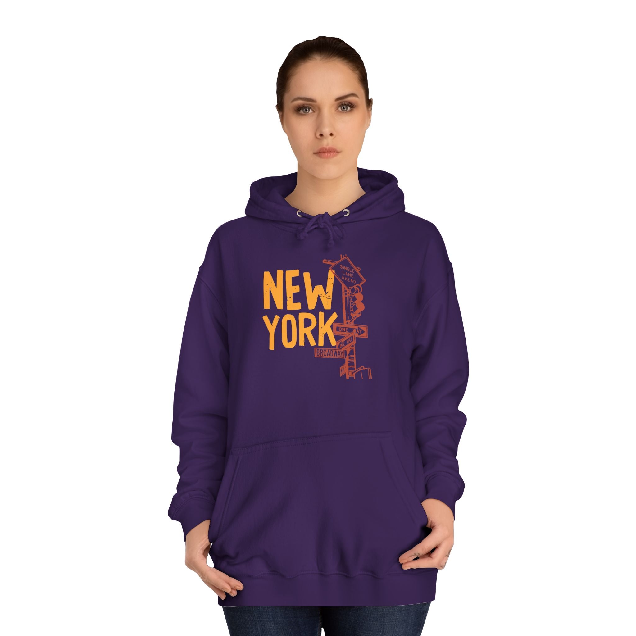 New York College Hoodie, Unisex Casual Sweatshirt, Urban Apparel, Gift for Students, Perfect for College Life, Travel Outfit