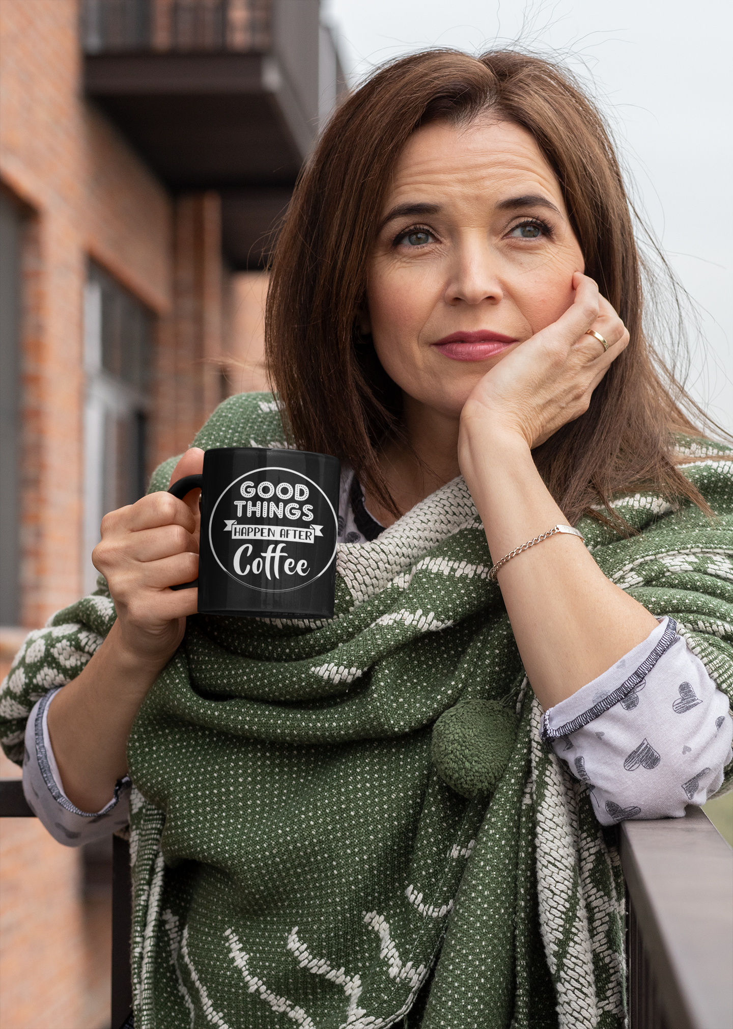 Coffee Lover's Black Mug - Perfect Gift for Coffee Addicts, Motivational Mug for Home, Office, Gift for Friends