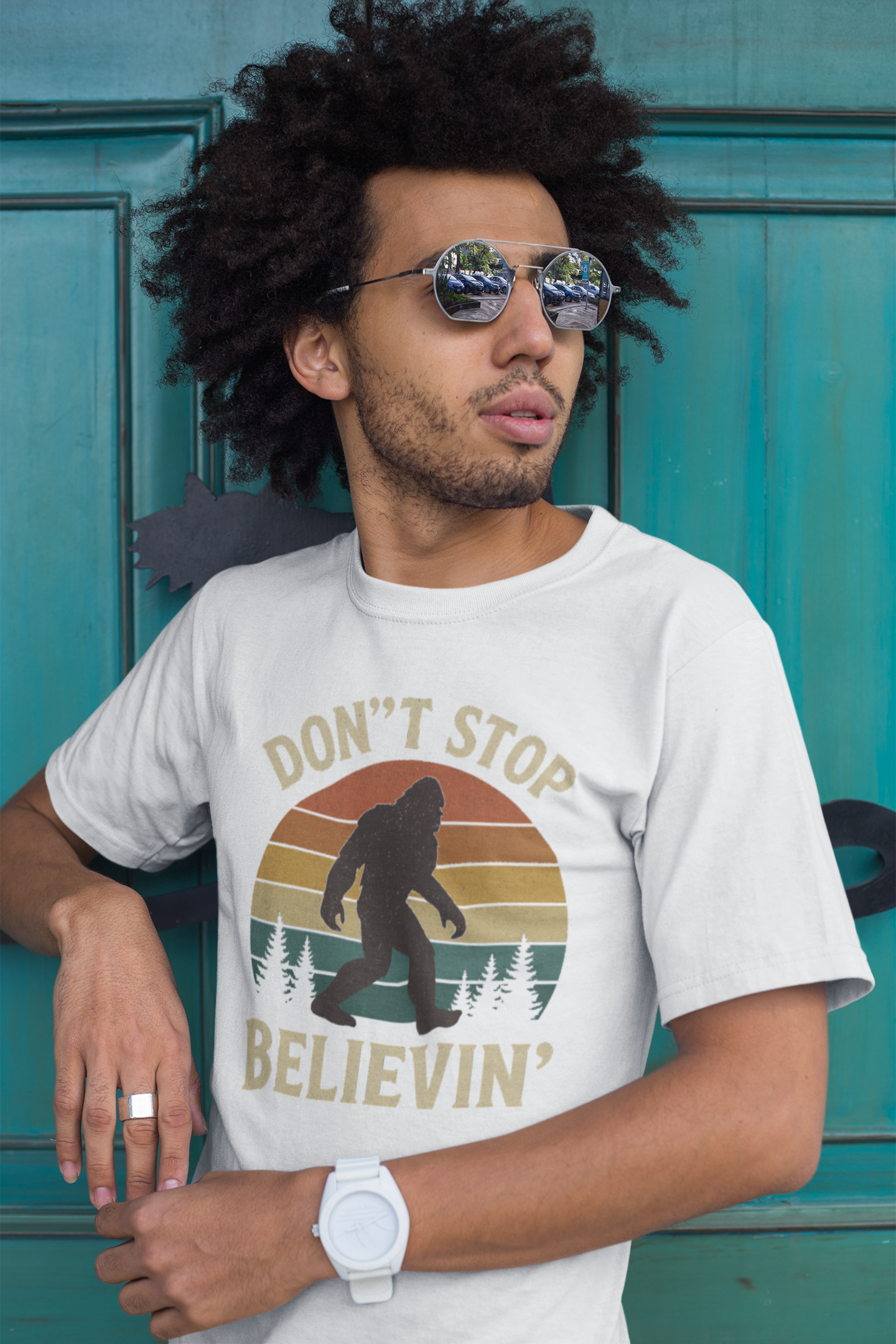 Don't Stop Believin' Unisex Softstyle T-Shirt, Inspirational Tee, Music Lover Gift, Motivational Shirt, Retro Graphic Top