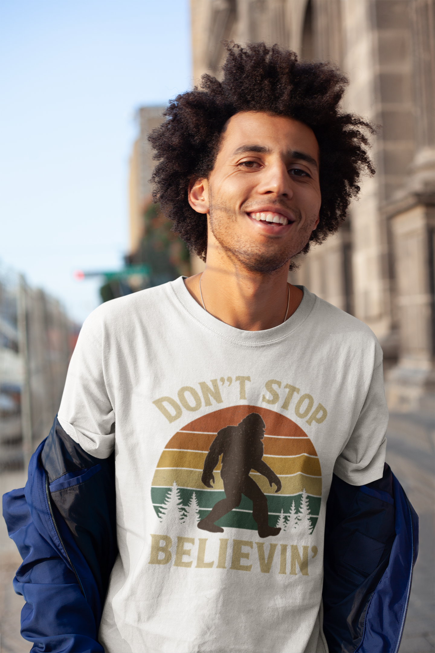 Don't Stop Believin' Unisex Softstyle T-Shirt, Inspirational Tee, Music Lover Gift, Motivational Shirt, Retro Graphic Top
