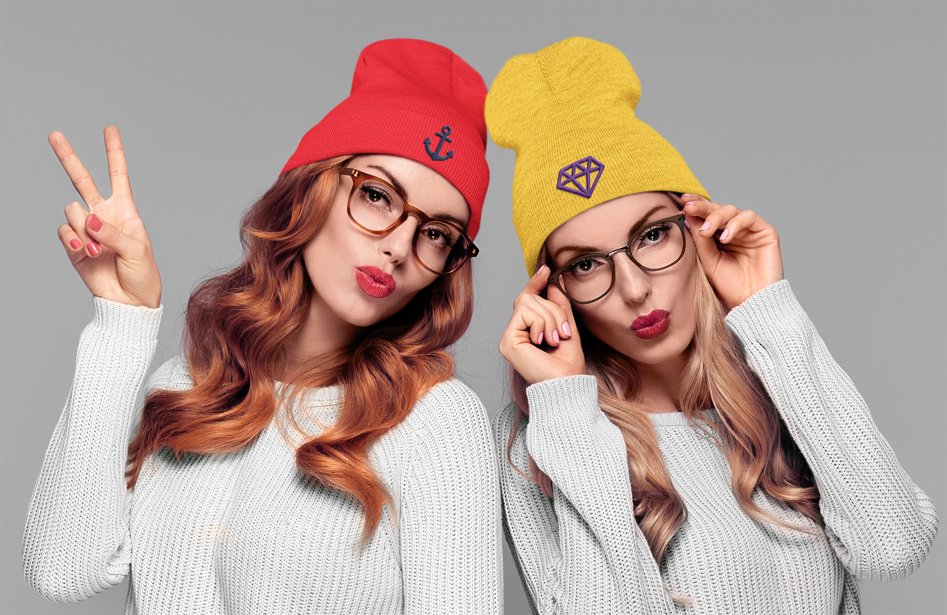 Stylish Diamond Embroidered Knit Beanie, Winter Accessory, Unisex Gift, Cozy Headwear, Perfect for Outdoor Activities, Trendy Fashion