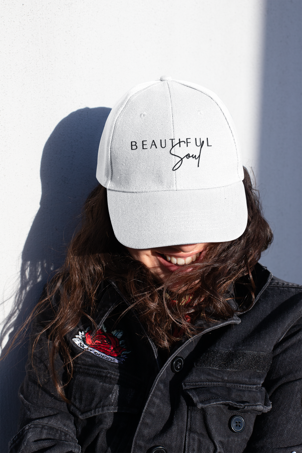 Beautiful Soul Dad Cap - Stylish White Hat, Gift for Dads, Adjustable Summer Accessory, Trendy Cap for Any Occasion, Casual Wear