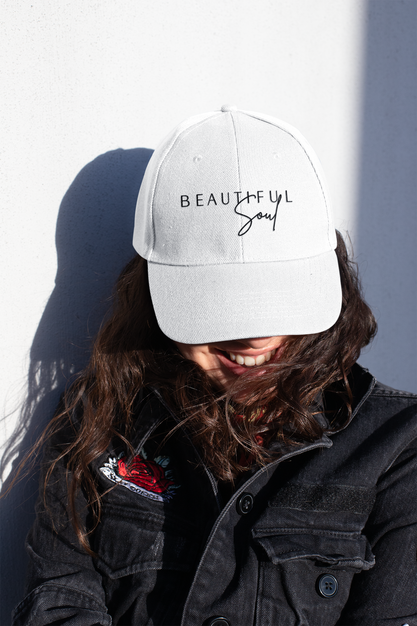Beautiful Soul Dad Cap - Stylish White Hat, Gift for Dads, Adjustable Summer Accessory, Trendy Cap for Any Occasion, Casual Wear