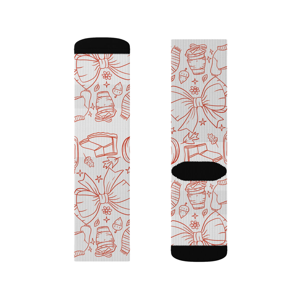 Sublimation Socks with Whimsical Cupcake Design, Fun Gift, Birthday Party Favors, Cozy Fashion Statement, Unique Sock Collection