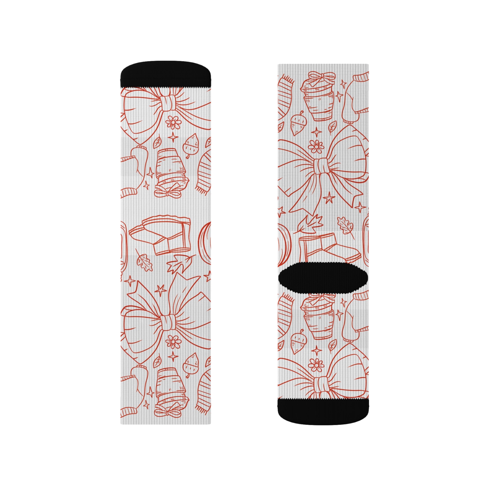 Sublimation Socks with Whimsical Cupcake Design, Fun Gift, Birthday Party Favors, Cozy Fashion Statement, Unique Sock Collection
