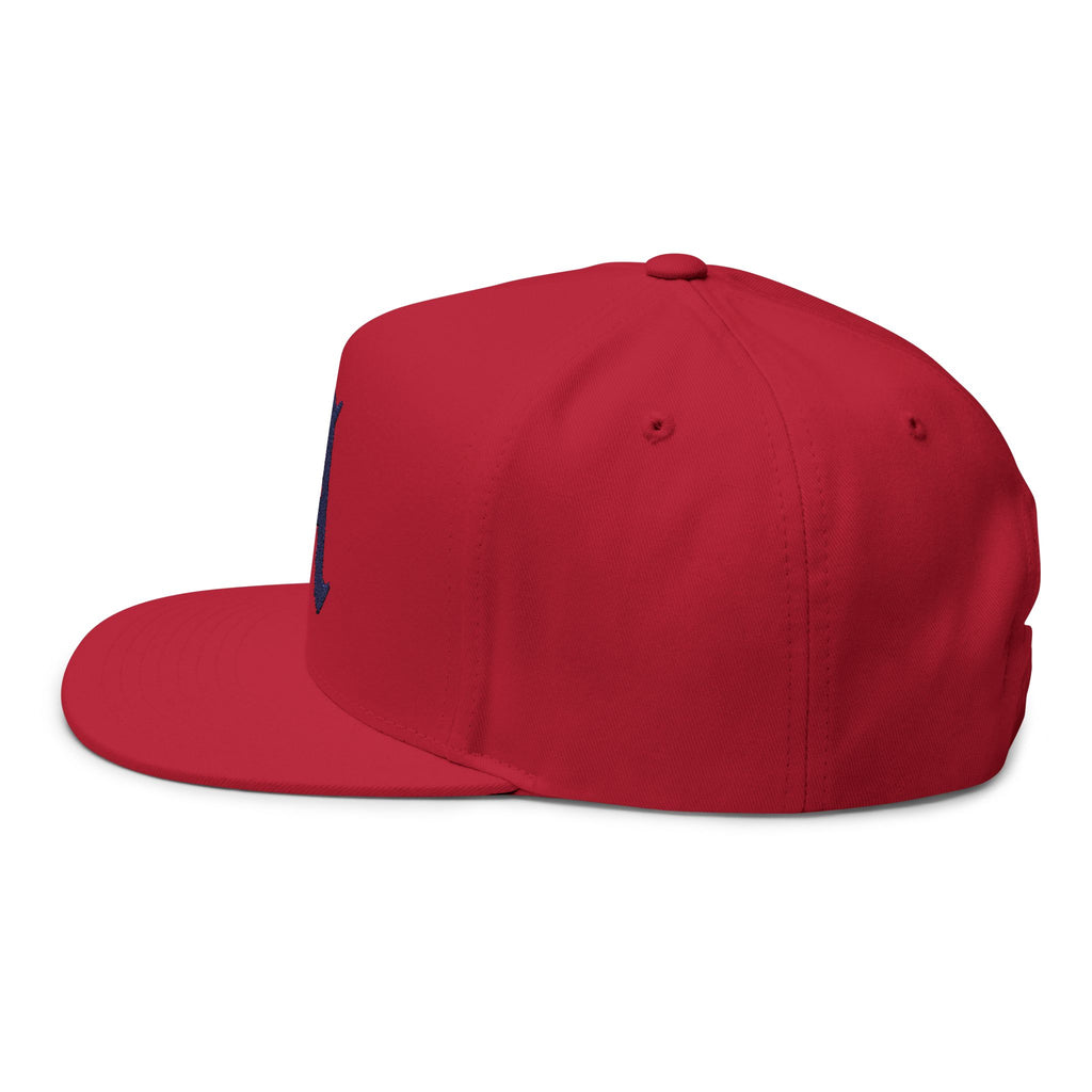 Stylish Flat Bill Cap - Custom Embroidered Hat, Trendy Snapback, Sportswear, Gift for Him, Accessory for All Occasions