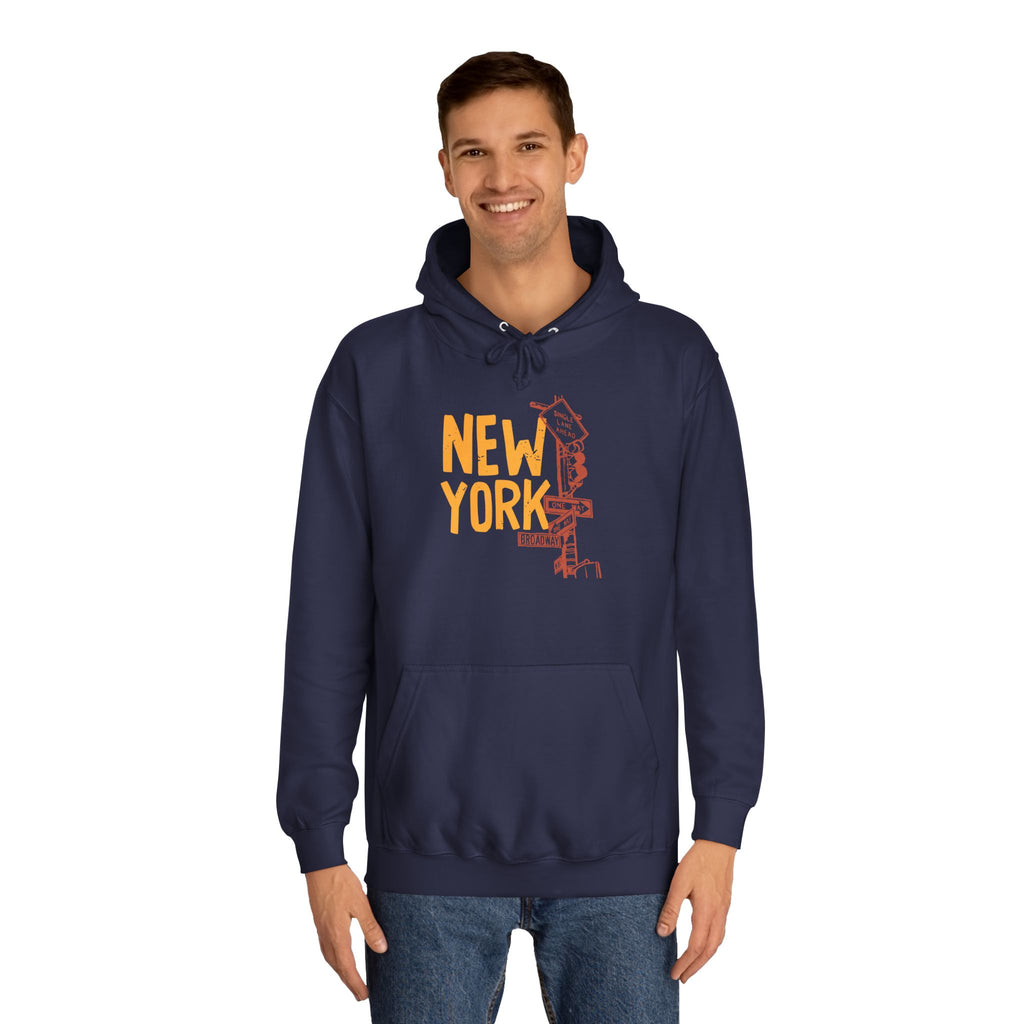 New York College Hoodie, Unisex Casual Sweatshirt, Urban Apparel, Gift for Students, Perfect for College Life, Travel Outfit