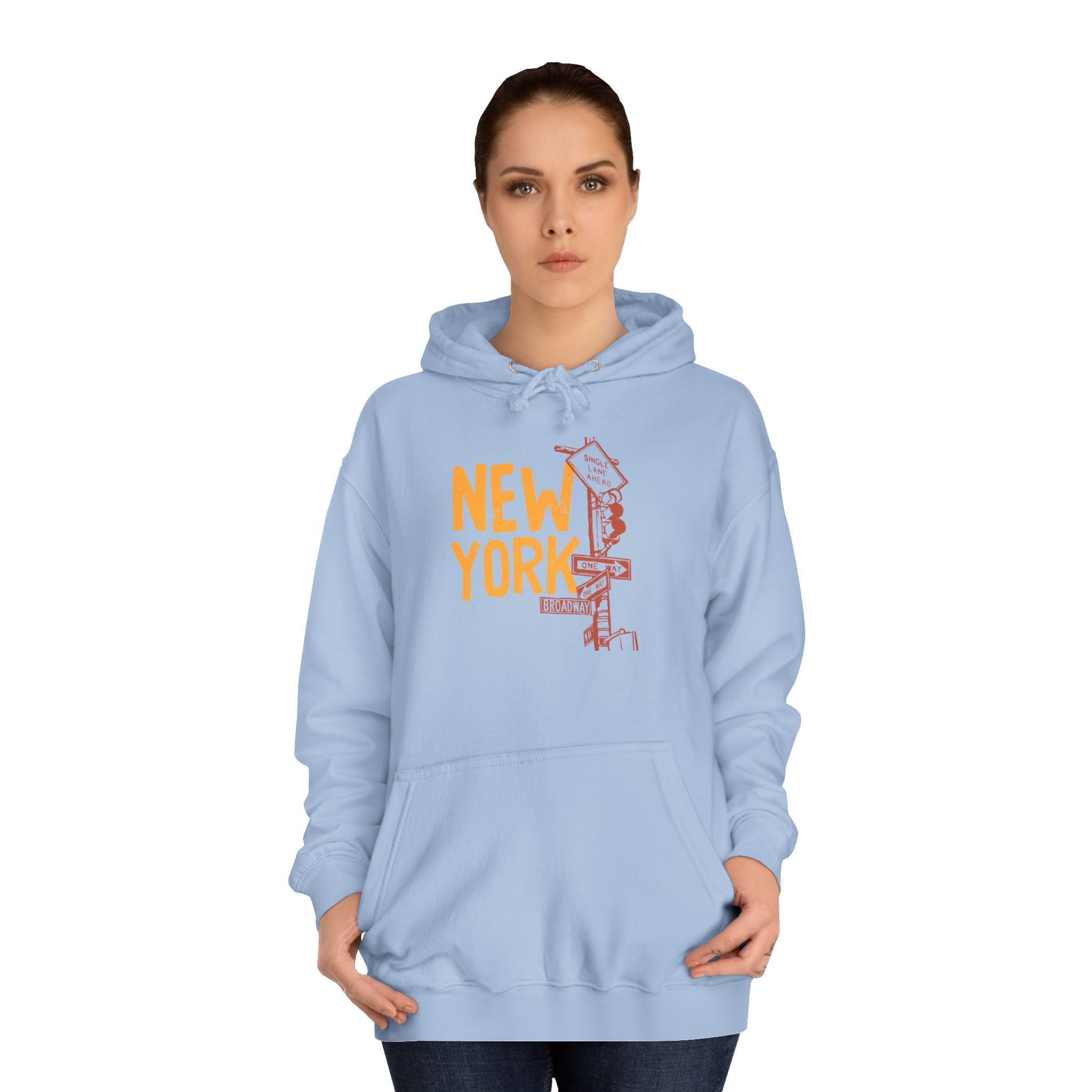New York College Hoodie, Unisex Casual Sweatshirt, Urban Apparel, Gift for Students, Perfect for College Life, Travel Outfit