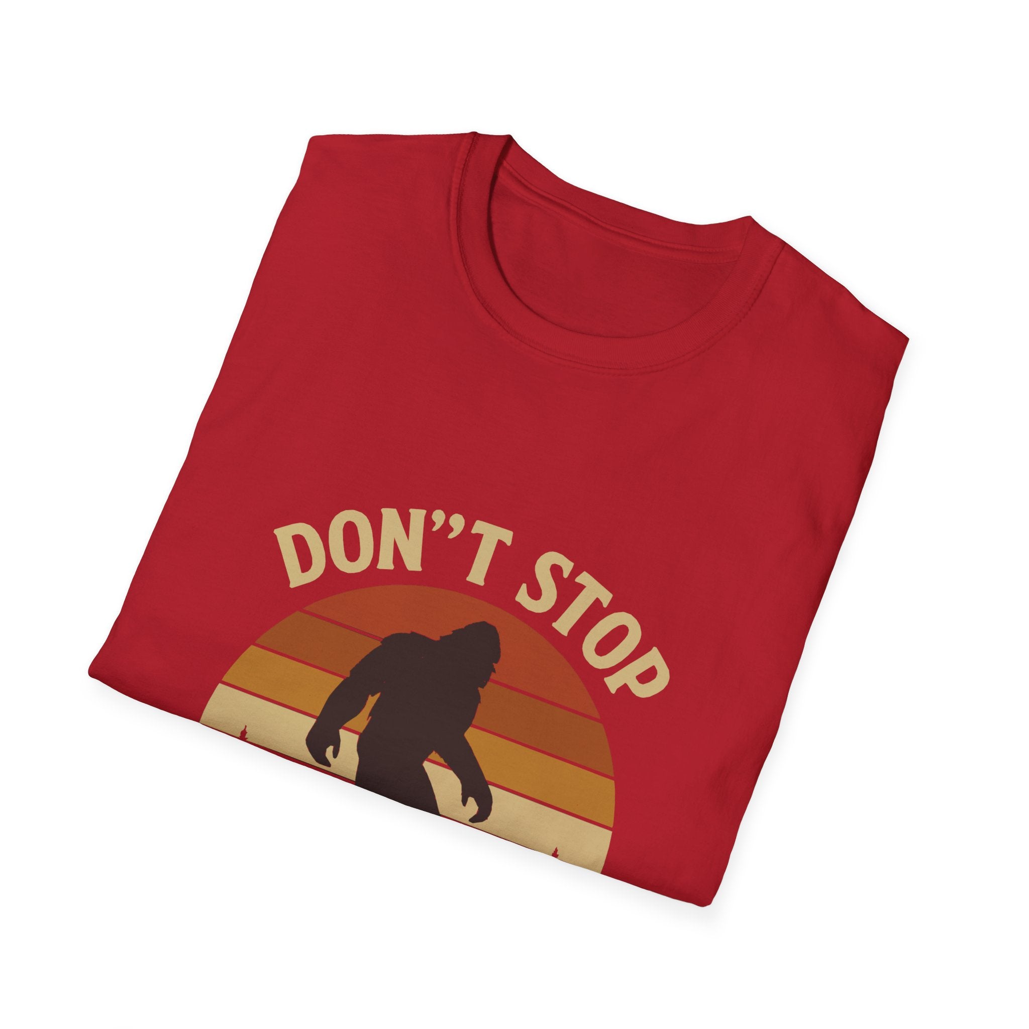 Don't Stop Believin' Unisex Softstyle T-Shirt, Inspirational Tee, Music Lover Gift, Motivational Shirt, Retro Graphic Top