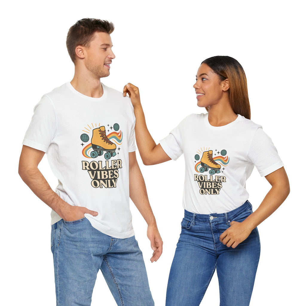 Retro Roller Skating Tee - Roller Vibes Only, Fun Graphic T-Shirt, Unisex Casual Wear, Great Gift for Skating Lovers, Summer Fun