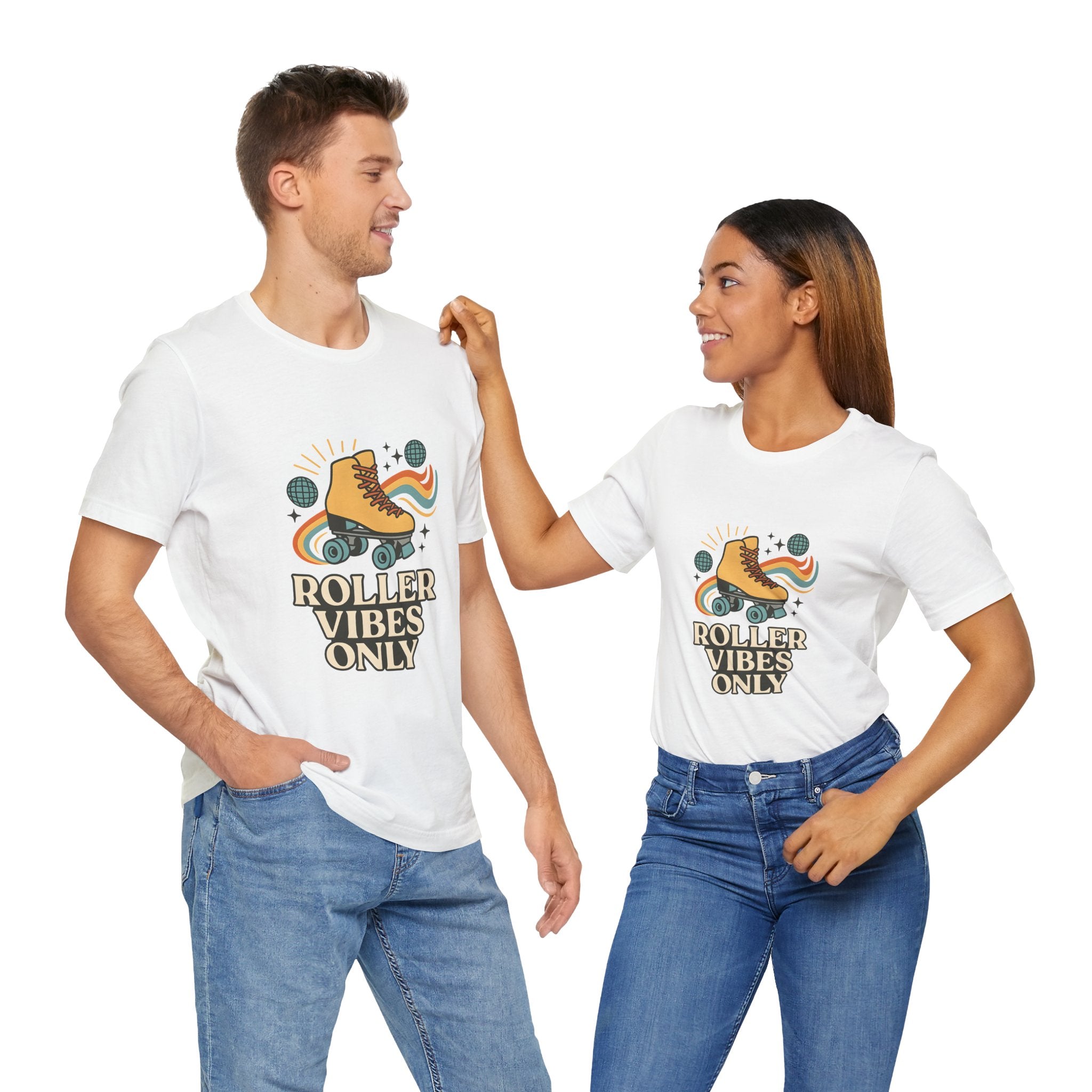 Retro Roller Skating Tee - Roller Vibes Only, Fun Graphic T-Shirt, Unisex Casual Wear, Great Gift for Skating Lovers, Summer Fun