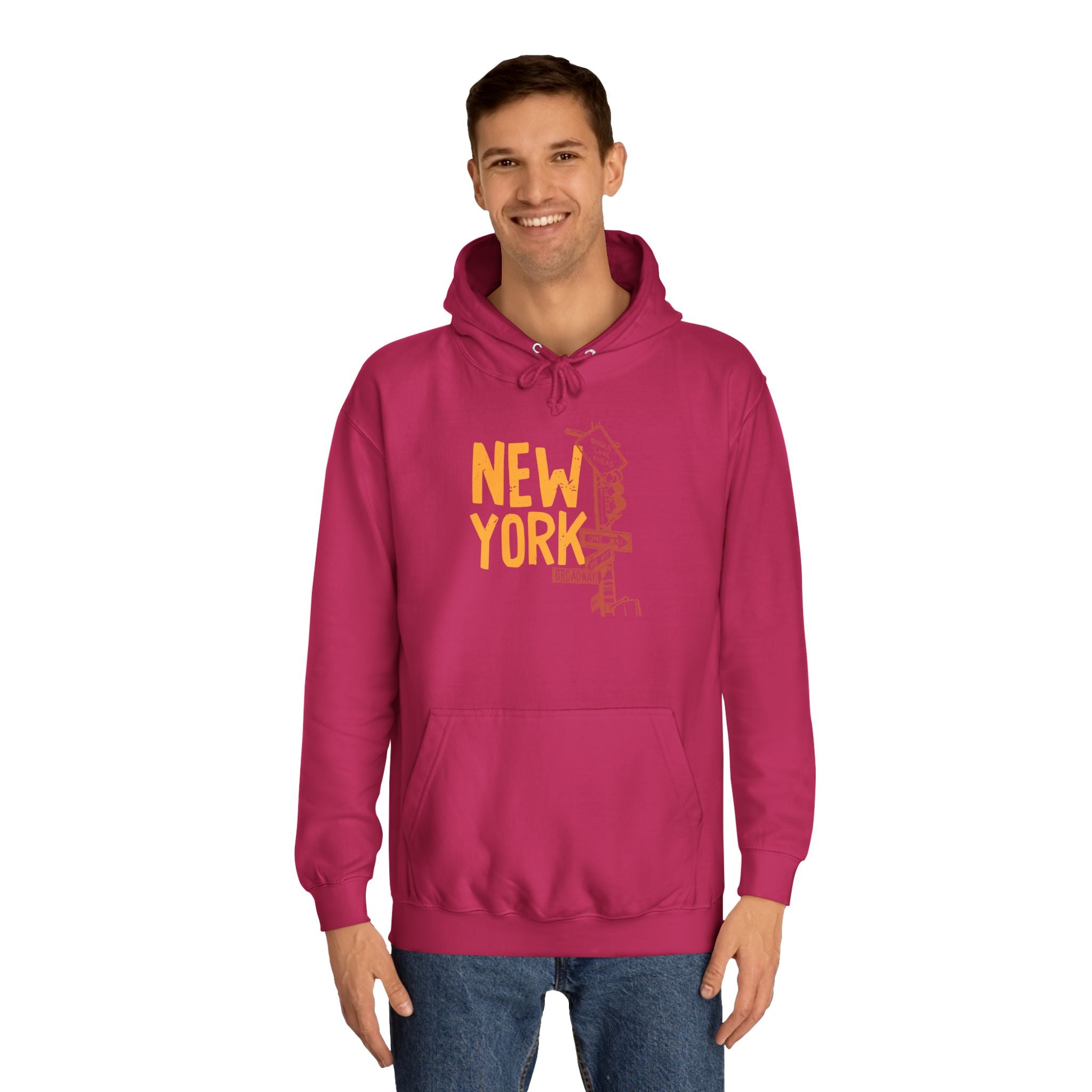 New York College Hoodie, Unisex Casual Sweatshirt, Urban Apparel, Gift for Students, Perfect for College Life, Travel Outfit