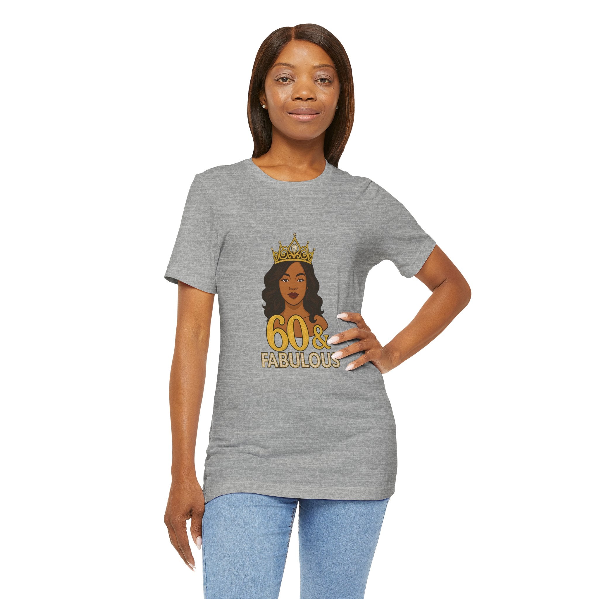 60 & Fabulous Unisex Tee, Birthday Gift Tee, Women's Celebration Shirt, Fun Milestone Birthday Apparel, Perfect for 60th Birthday Party