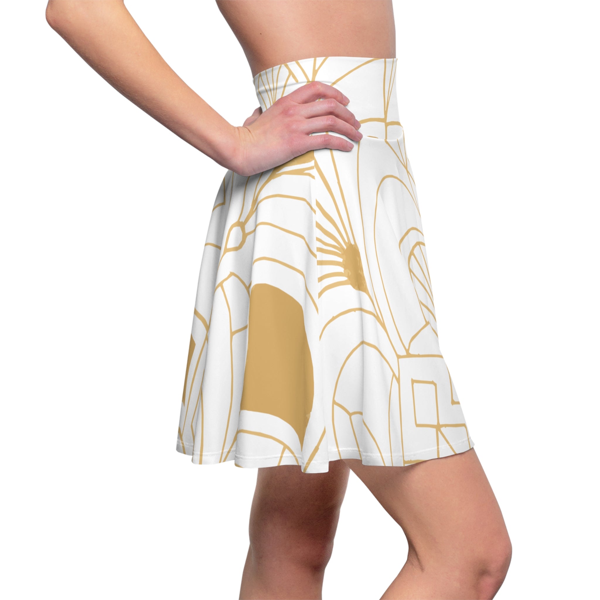 Women's Geometric Skater Skirt (AOP)