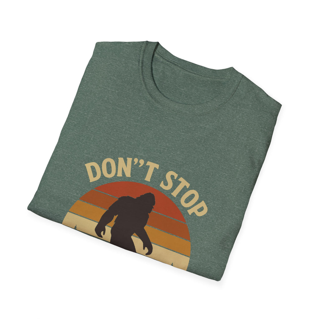 Don't Stop Believin' Unisex Softstyle T-Shirt, Inspirational Tee, Music Lover Gift, Motivational Shirt, Retro Graphic Top