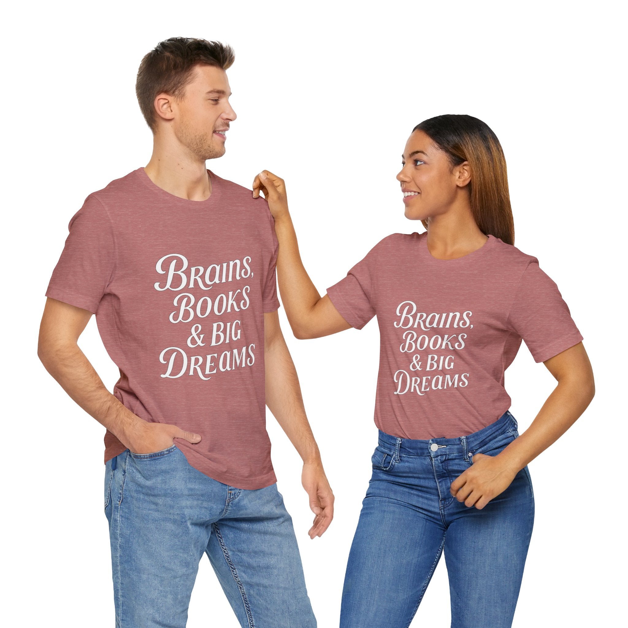 Brainiac Tee, Book Lover Shirt, Big Dreams T-Shirt, Unisex Graphic Top, Intellectual Clothing