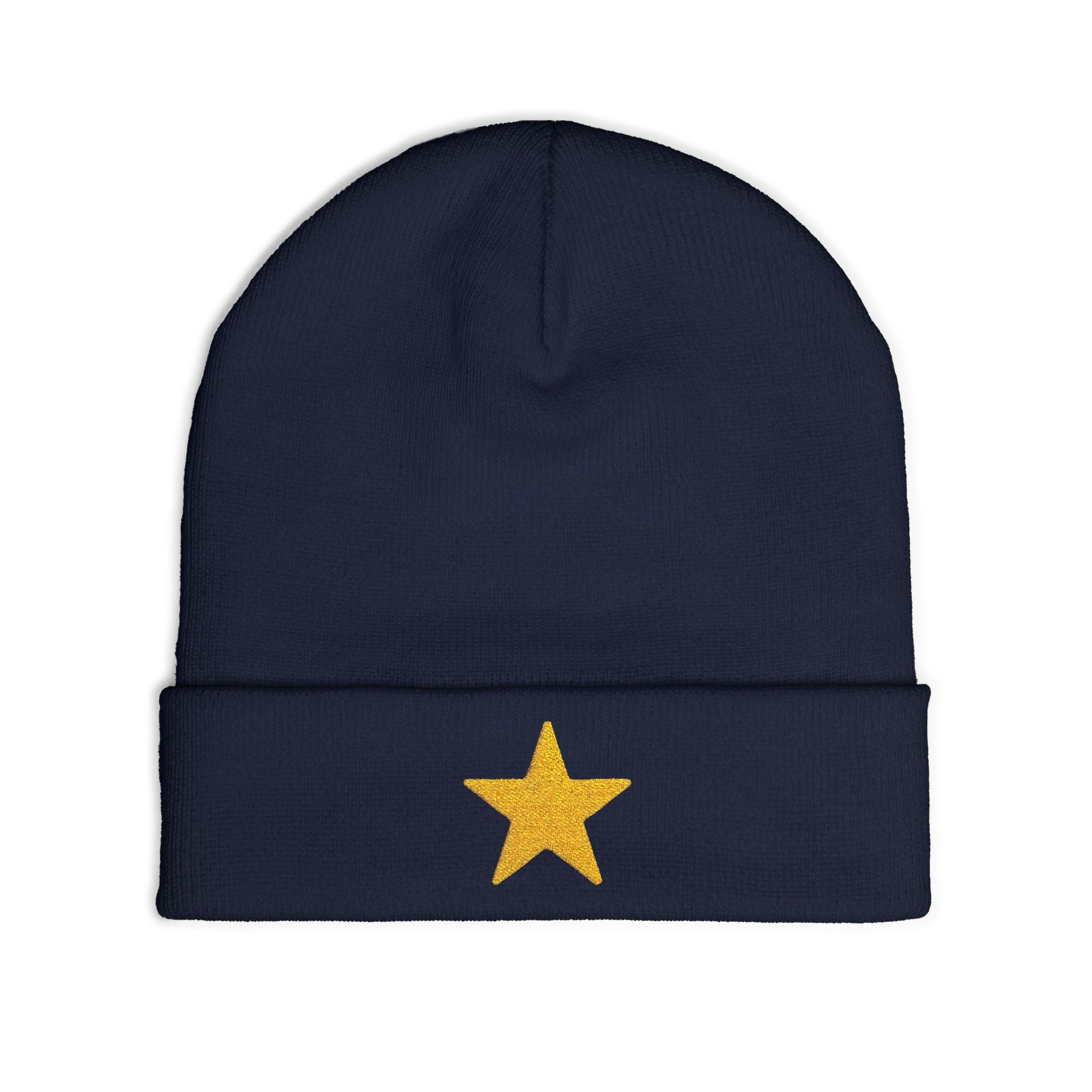 Starry Knit Beanie with Embroidery - Winter Hat, Gift for Her, Cute Beanie, Cozy Accessory, Modern Style