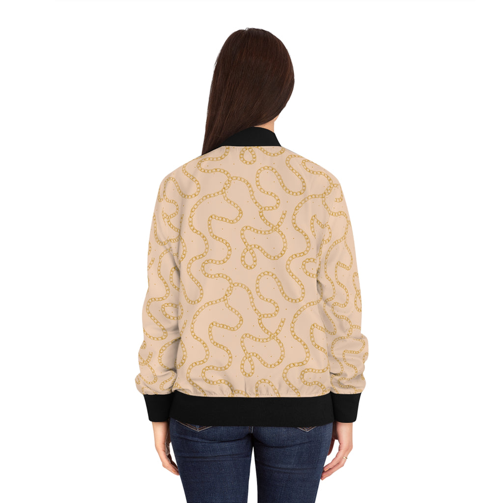 Chic Women's Bomber Jacket, Trendy Outerwear, Stylish Layering Piece, Cozy Fashion, Casual Chilly Days, Gift for Her
