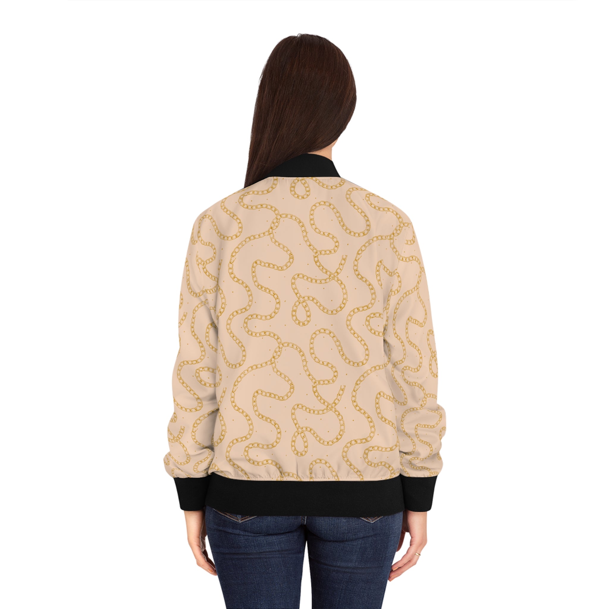 Chic Women's Bomber Jacket, Trendy Outerwear, Stylish Layering Piece, Cozy Fashion, Casual Chilly Days, Gift for Her