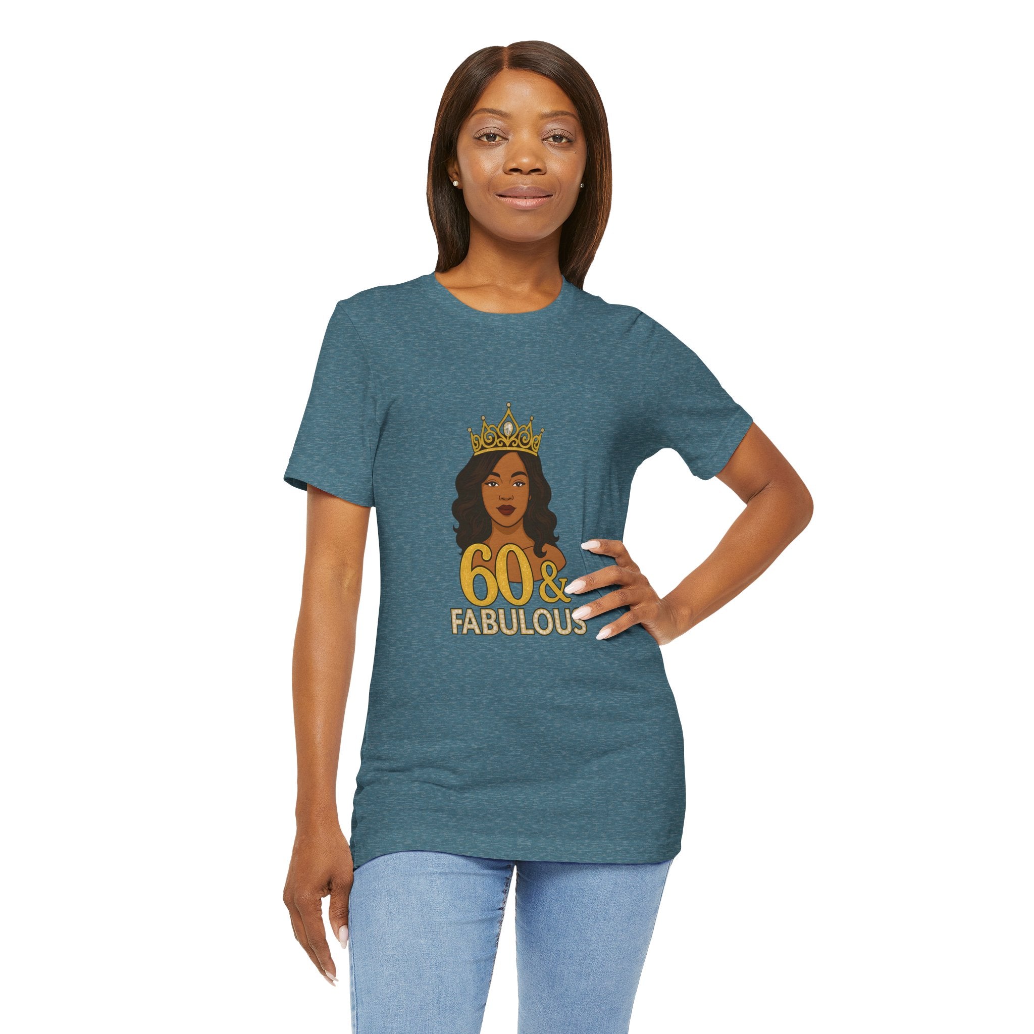 60 & Fabulous Unisex Tee, Birthday Gift Tee, Women's Celebration Shirt, Fun Milestone Birthday Apparel, Perfect for 60th Birthday Party