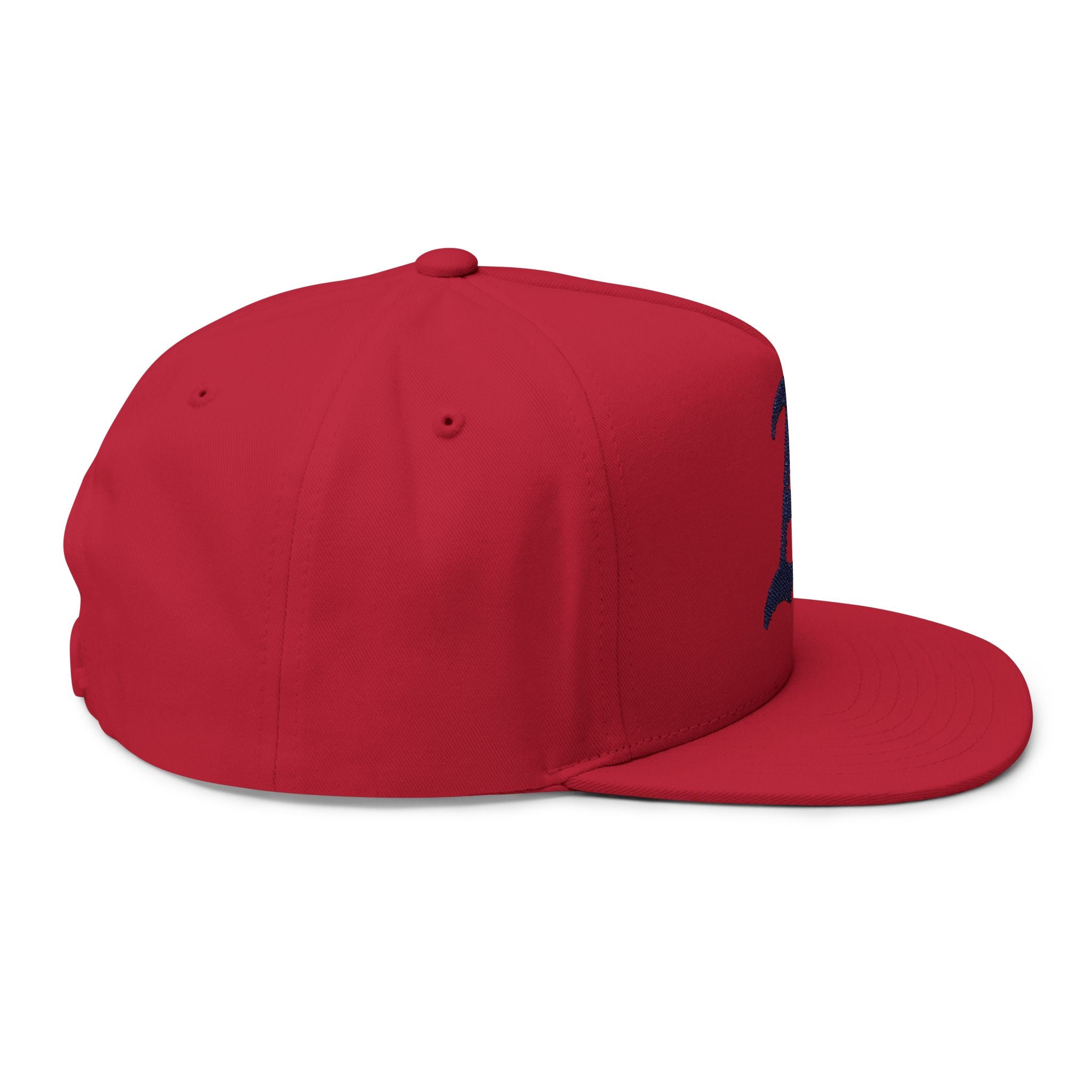 Stylish Flat Bill Cap - Custom Embroidered Hat, Trendy Snapback, Sportswear, Gift for Him, Accessory for All Occasions