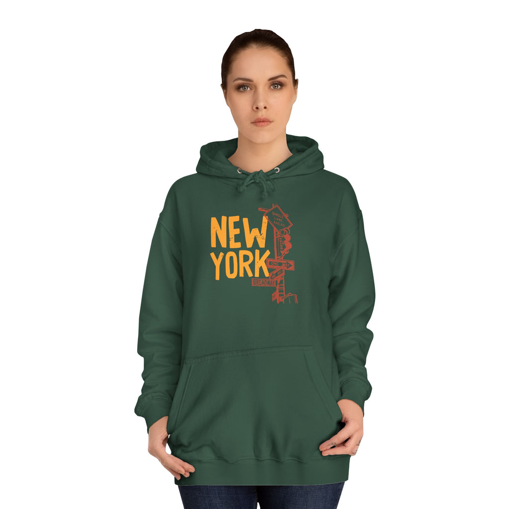 New York College Hoodie, Unisex Casual Sweatshirt, Urban Apparel, Gift for Students, Perfect for College Life, Travel Outfit
