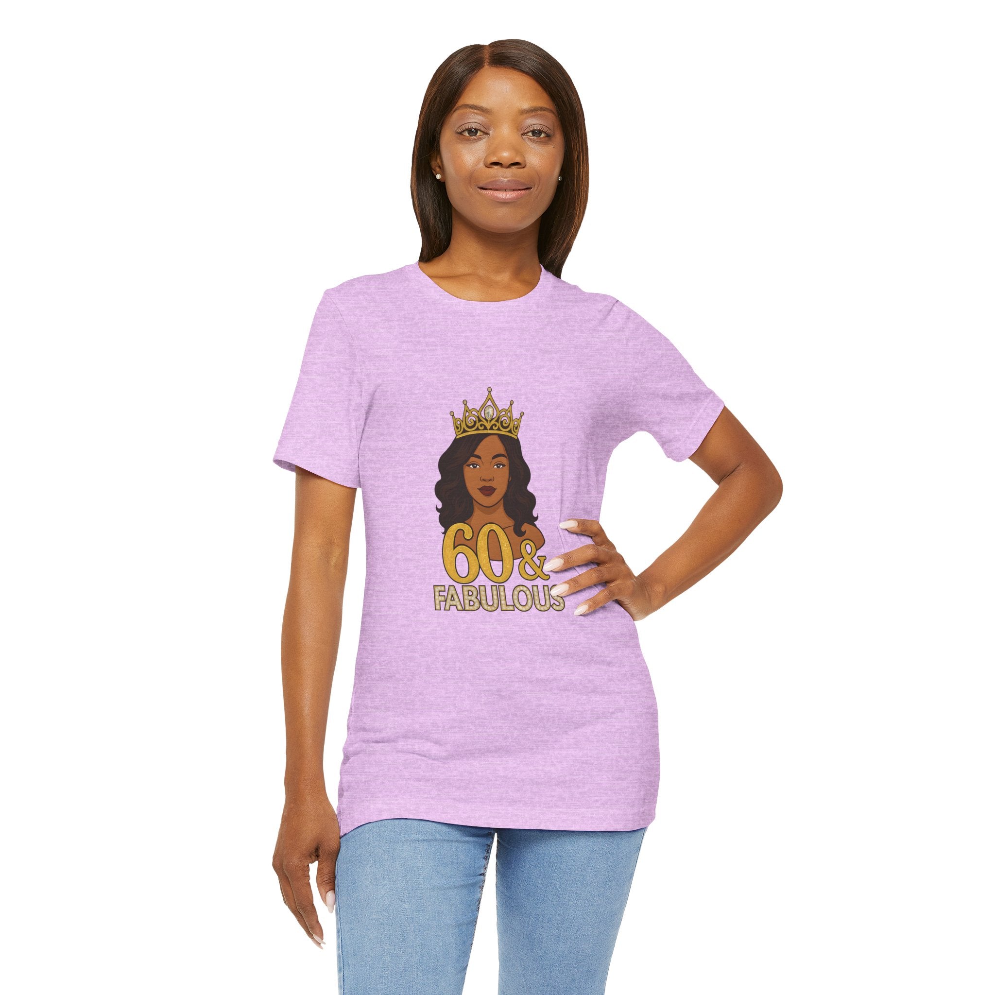 60 & Fabulous Unisex Tee, Birthday Gift Tee, Women's Celebration Shirt, Fun Milestone Birthday Apparel, Perfect for 60th Birthday Party