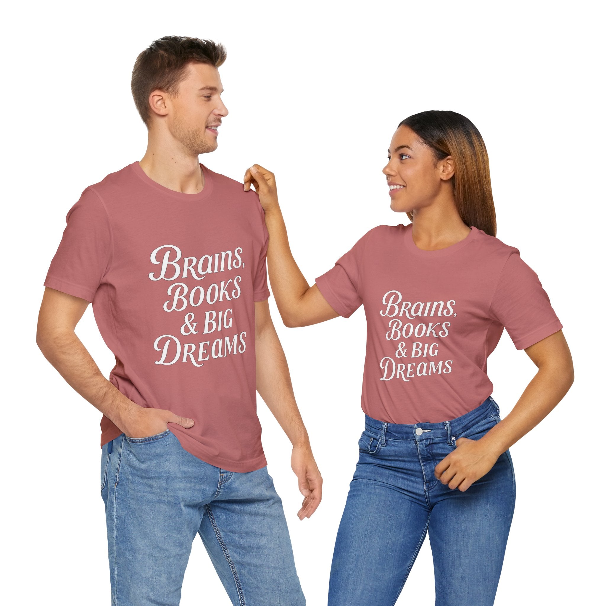 Brainiac Tee, Book Lover Shirt, Big Dreams T-Shirt, Unisex Graphic Top, Intellectual Clothing