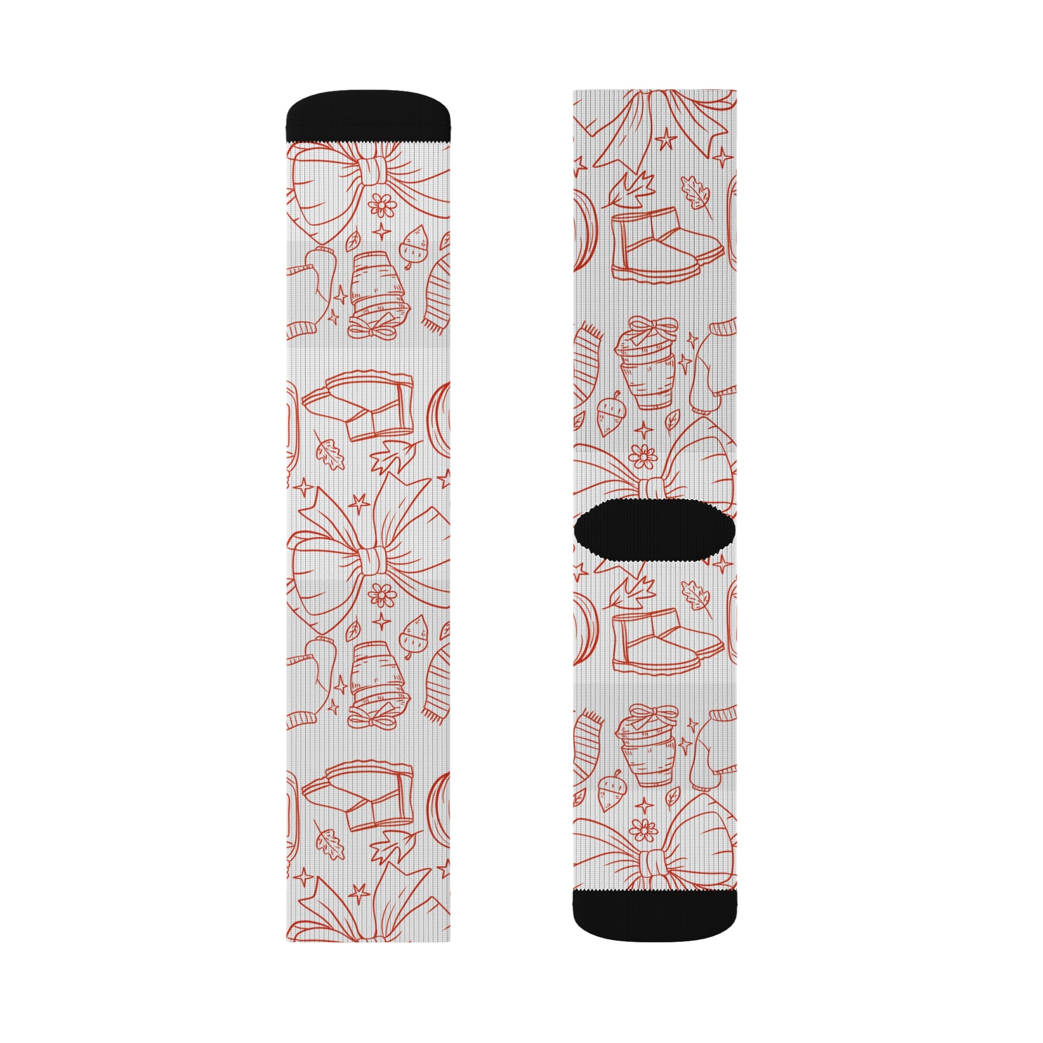 Sublimation Socks with Whimsical Cupcake Design, Fun Gift, Birthday Party Favors, Cozy Fashion Statement, Unique Sock Collection