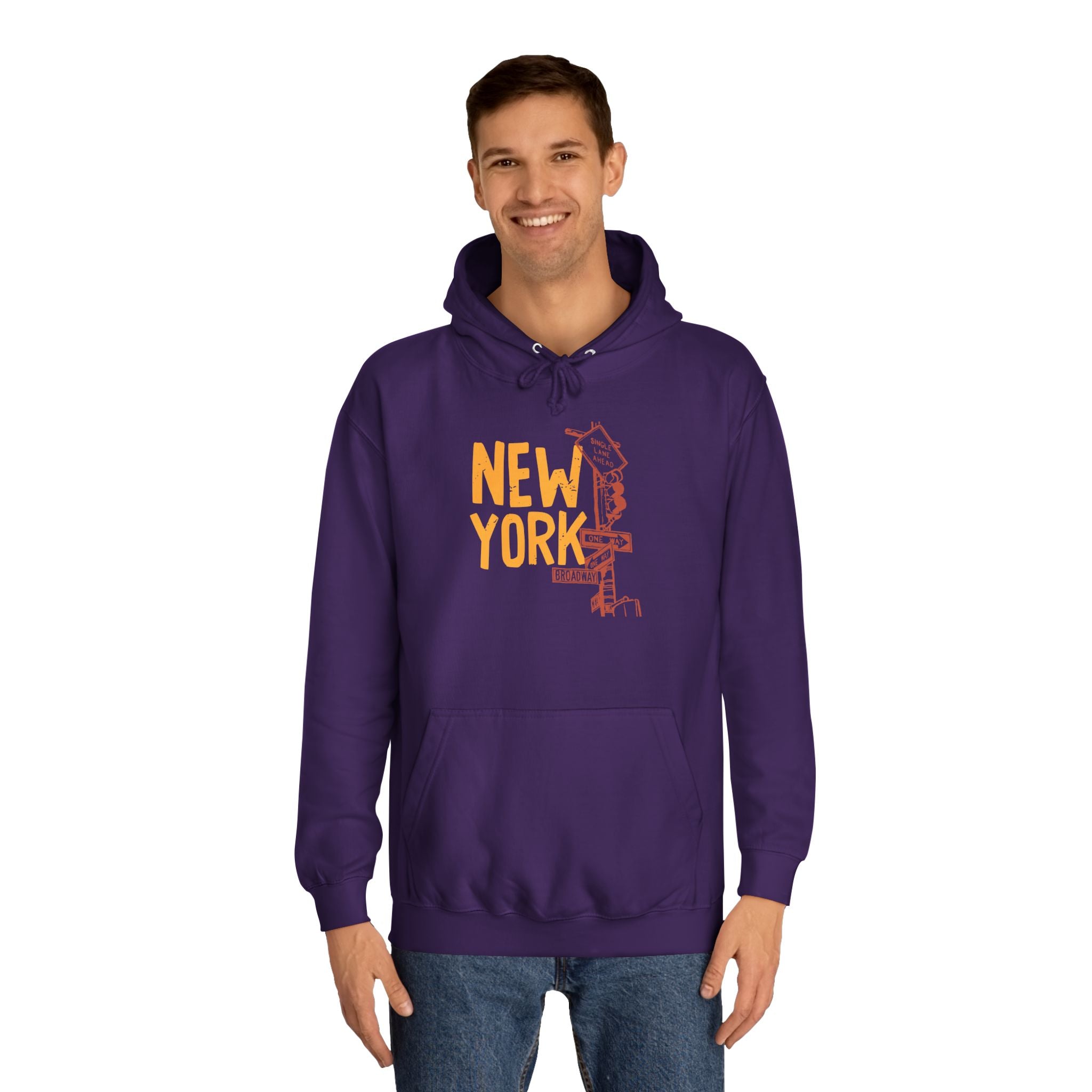 New York College Hoodie, Unisex Casual Sweatshirt, Urban Apparel, Gift for Students, Perfect for College Life, Travel Outfit