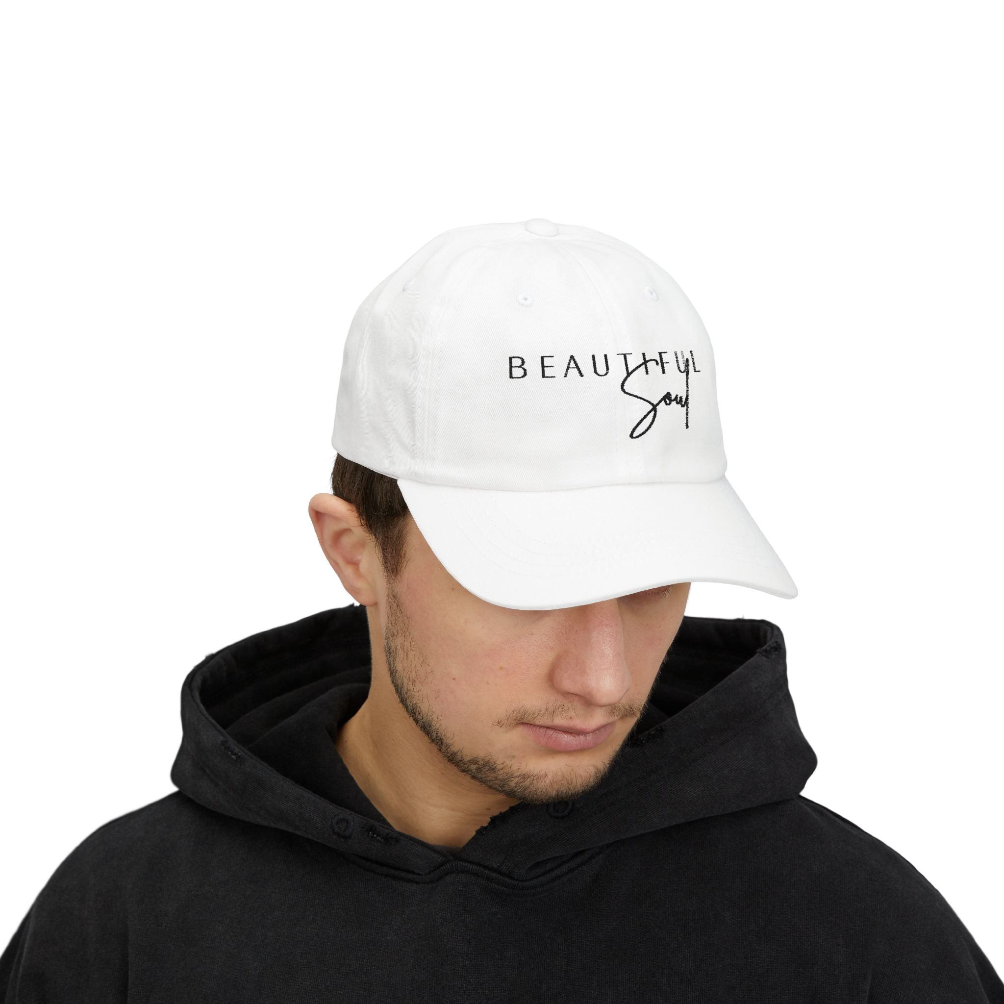 Beautiful Soul Dad Cap - Stylish White Hat, Gift for Dads, Adjustable Summer Accessory, Trendy Cap for Any Occasion, Casual Wear