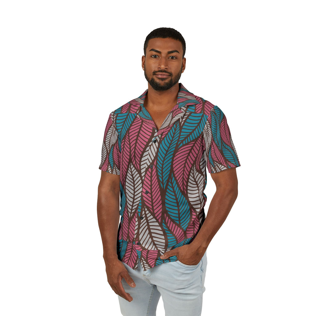 Vibrant Ankara Hawaiian Camp Shirt, Perfect for Summer Vacations, Beach Parties, Tropical Getaways, Casual Outfits, Travel Essentials