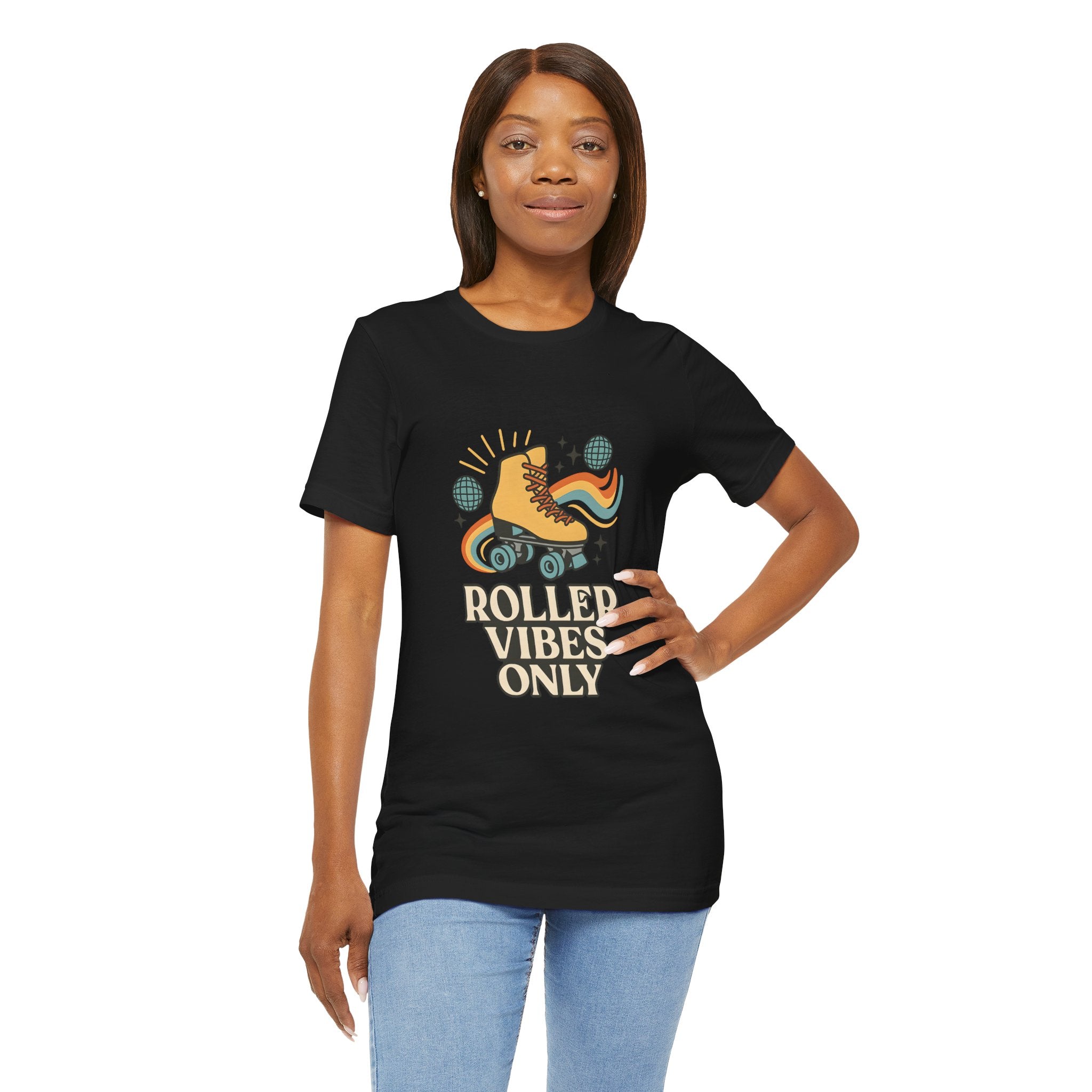 Retro Roller Skating Tee - Roller Vibes Only, Fun Graphic T-Shirt, Unisex Casual Wear, Great Gift for Skating Lovers, Summer Fun