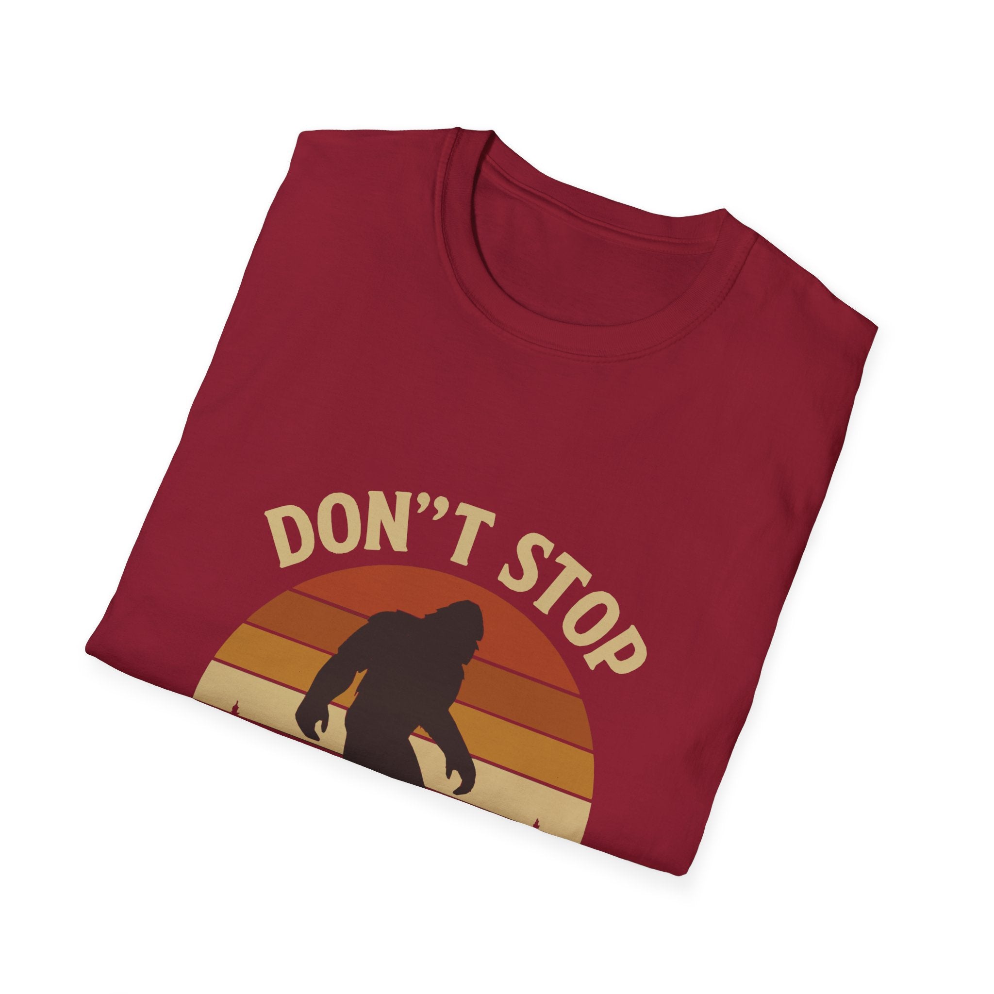 Don't Stop Believin' Unisex Softstyle T-Shirt, Inspirational Tee, Music Lover Gift, Motivational Shirt, Retro Graphic Top