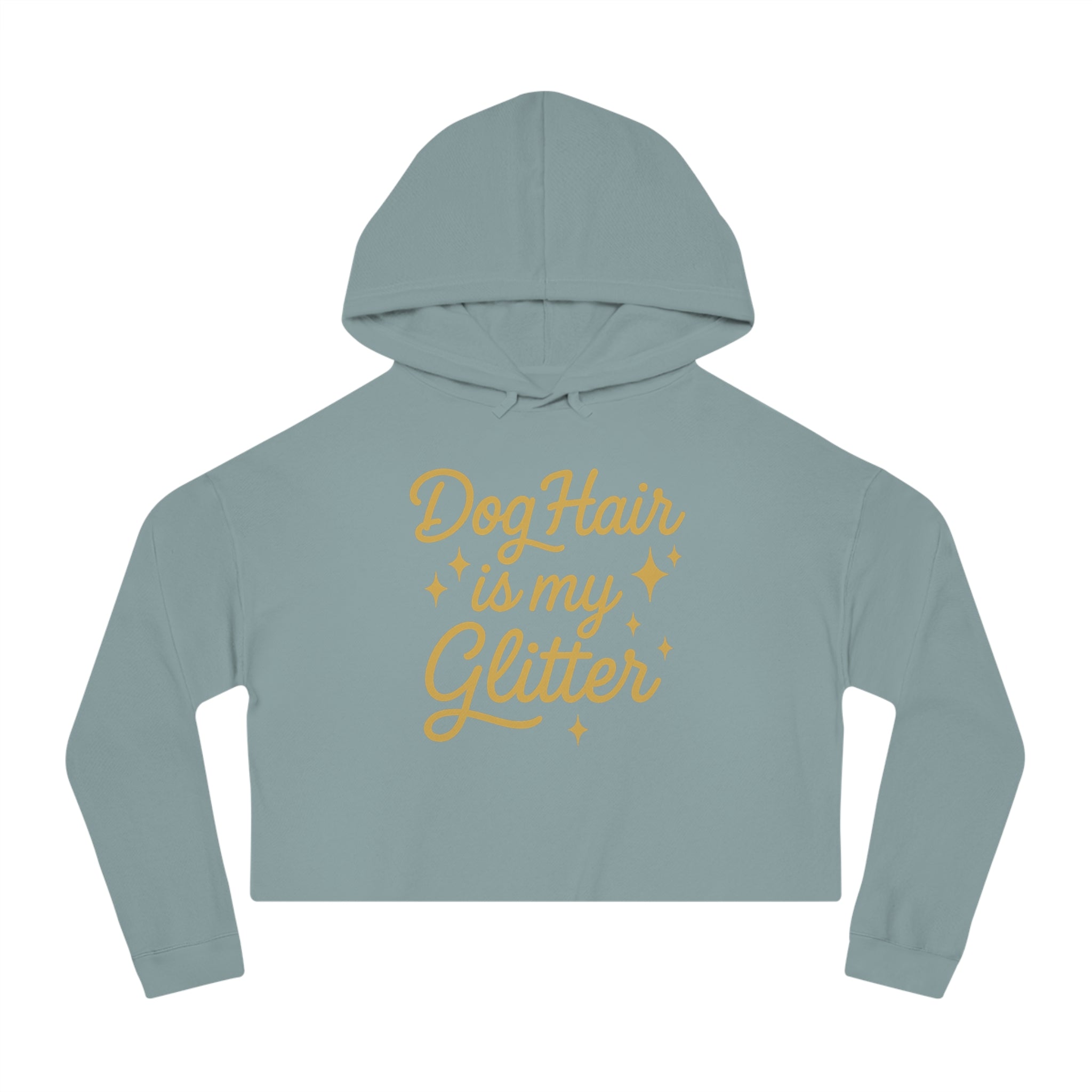 Dog Hair is My Glitter Cropped Hoodie, Cute Pet Owner Gift, Dog Mom Sweatshirt, Funny Animal Lover Apparel, Cozy Fashion Statement