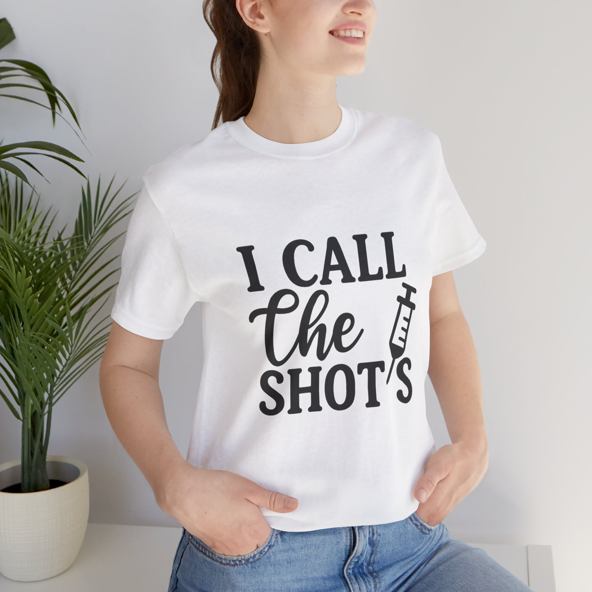 I Call the Shots  Tee, Fun Medical Humor Tee, Gift for Nurses, Healthcare Professional Shirt, Quirky Vaccine Shirt, [...]