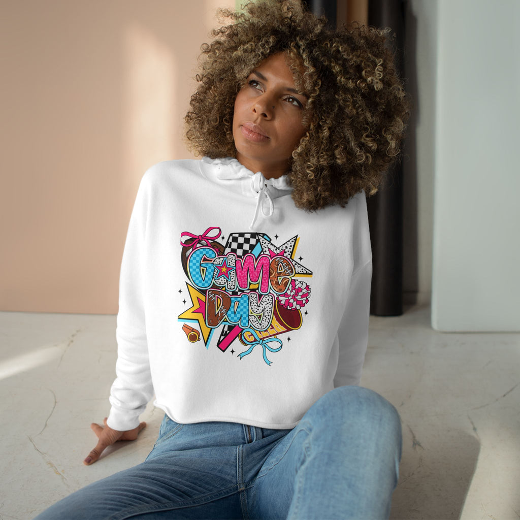 Colorful Graphic Crop Hoodie | Trendy Streetwear, Fall Fashion, Casual Wear, Gift for Gamers, Festival Clothes