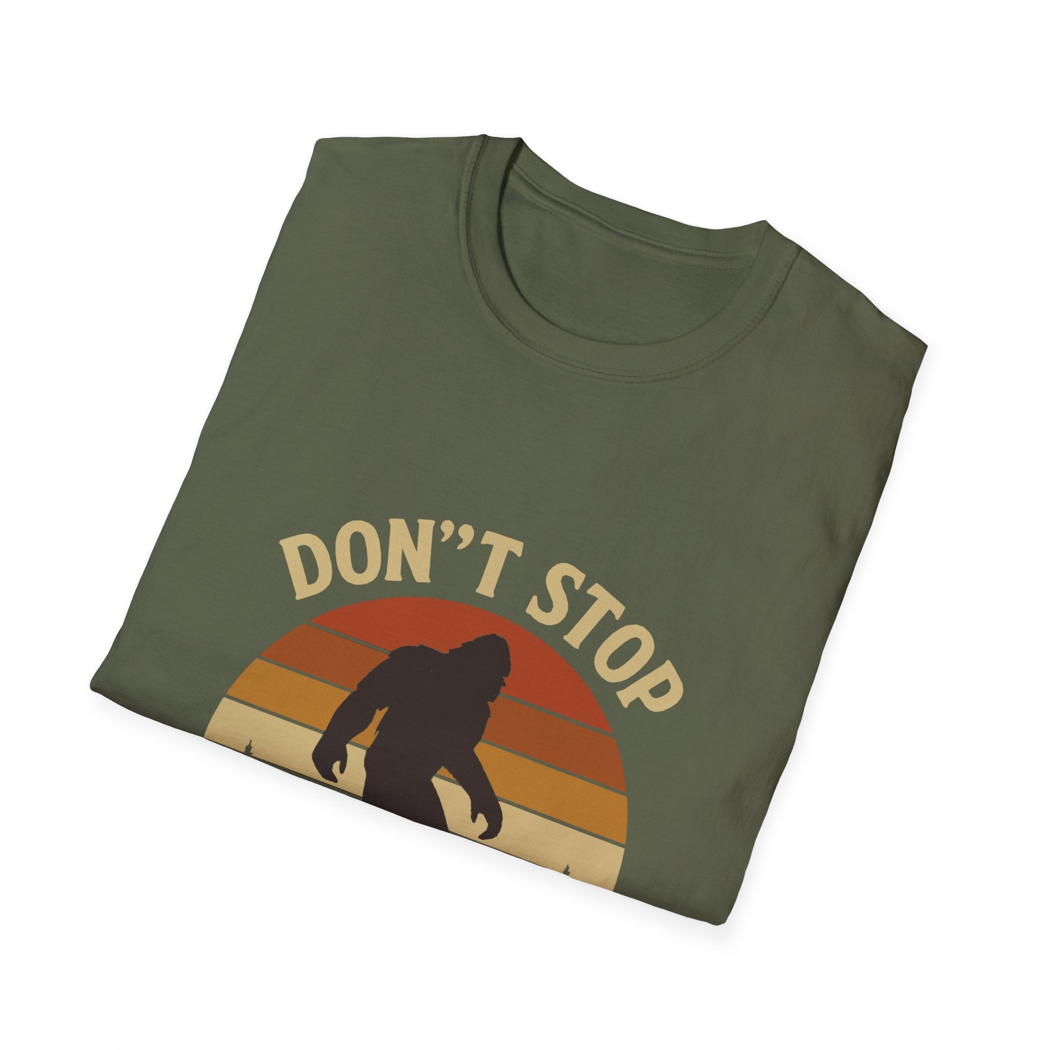 Don't Stop Believin' Unisex Softstyle T-Shirt, Inspirational Tee, Music Lover Gift, Motivational Shirt, Retro Graphic Top