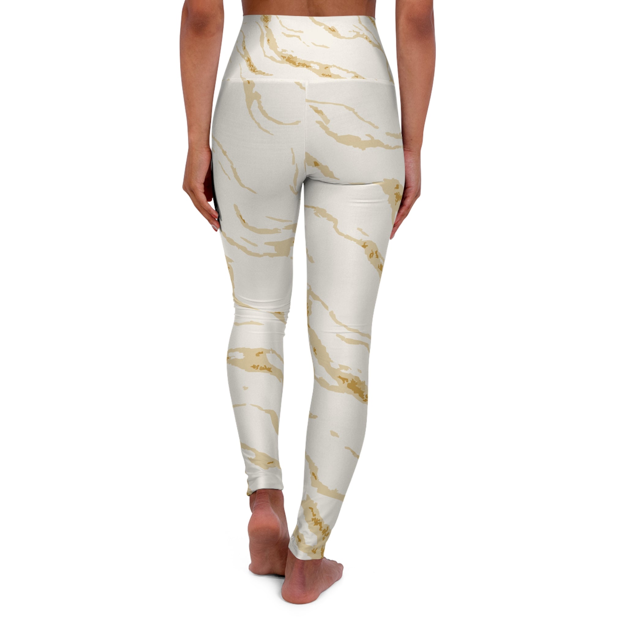 Elegant Marble High Waisted Yoga Leggings, Workout Pants, Activewear, Fitness Leggings, Yoga Apparel, Gift for Her