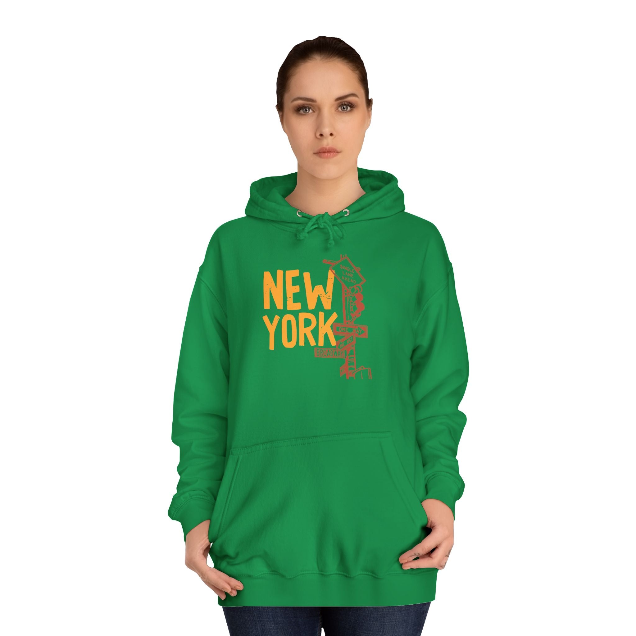 New York College Hoodie, Unisex Casual Sweatshirt, Urban Apparel, Gift for Students, Perfect for College Life, Travel Outfit
