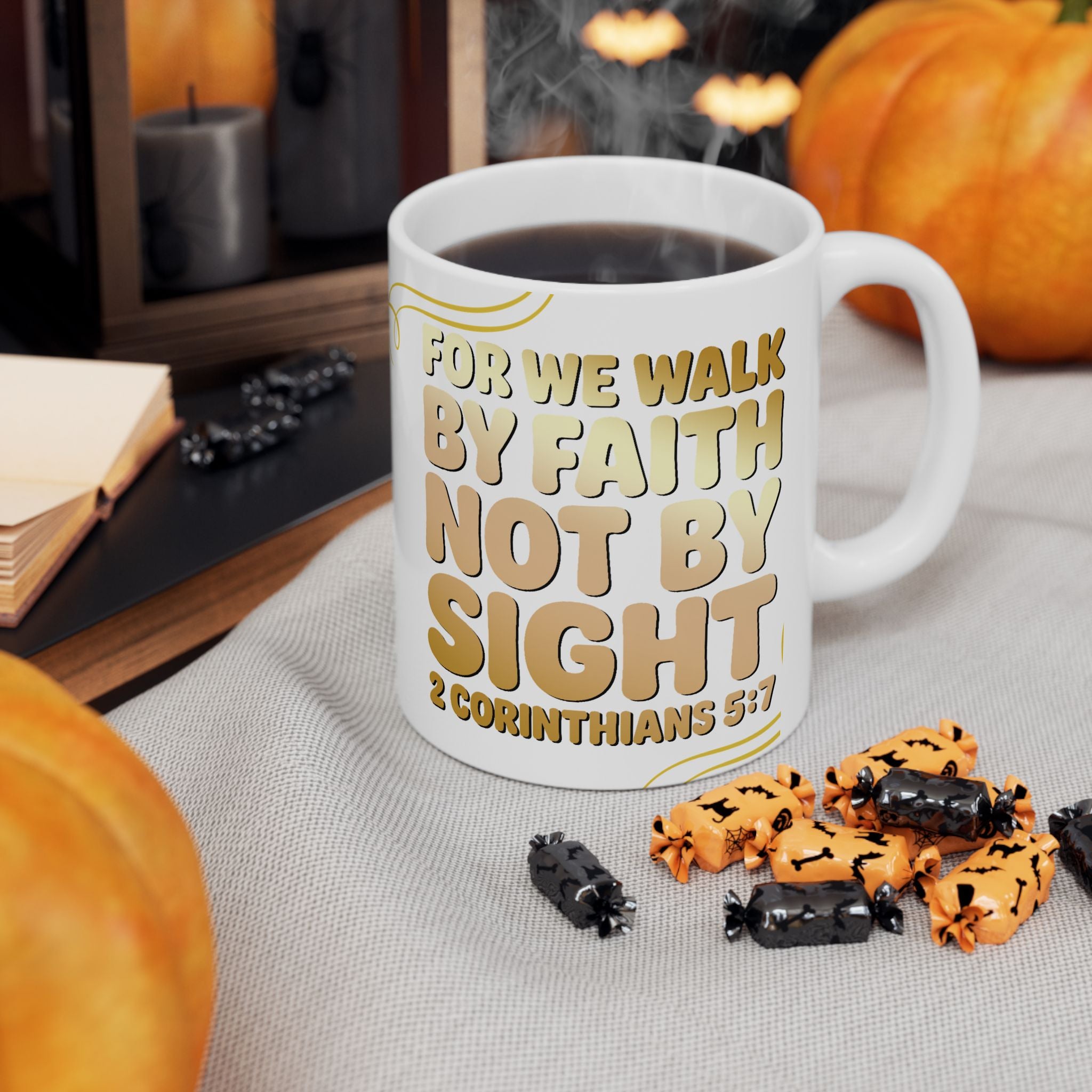Faith-Inspired Ceramic Mug, Inspirational Coffee Cup for Daily Motivation, Bible Verse Gift, Christian Home Décor, Scripture Mug