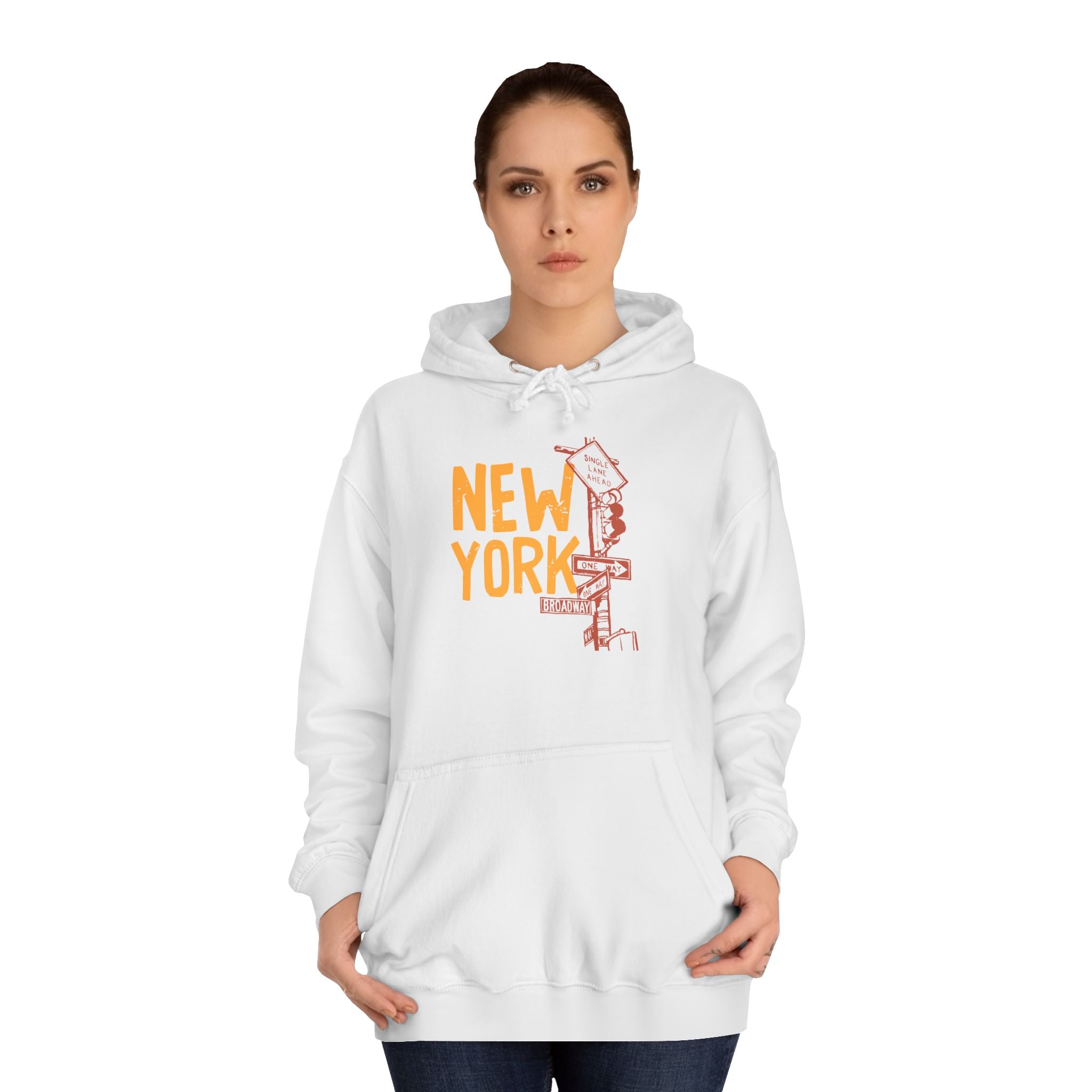 New York College Hoodie, Unisex Casual Sweatshirt, Urban Apparel, Gift for Students, Perfect for College Life, Travel Outfit